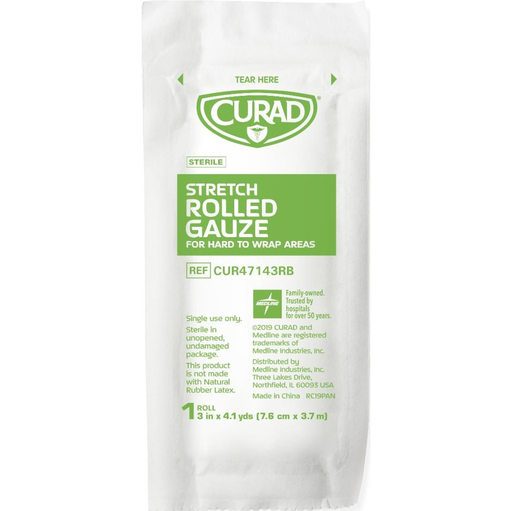 Curad Sterile Stretch Rolled Gauze
