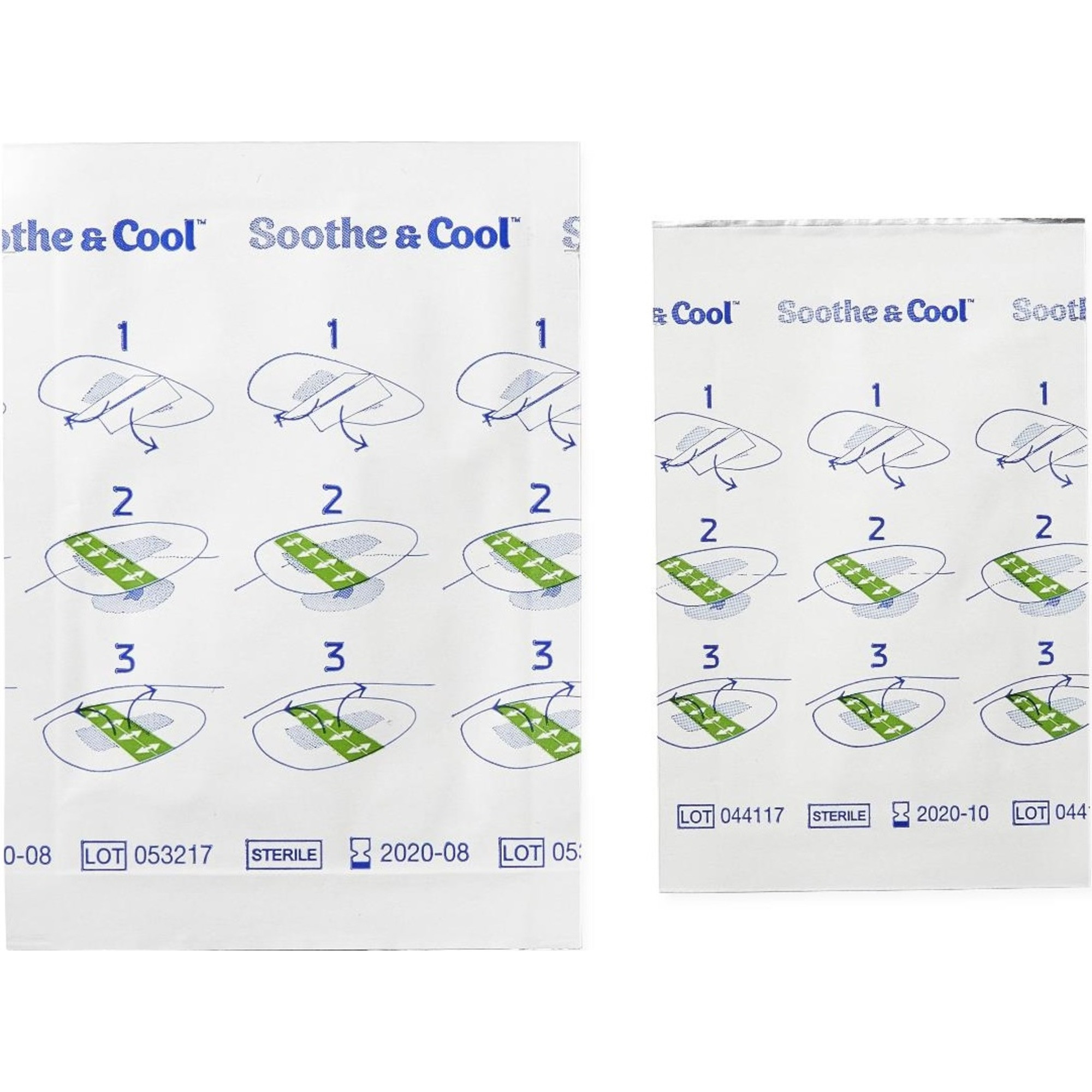 Curad Soothe and Cool Burn Bandage, Assorted Sizes, CUR5236V1H, Box of 8