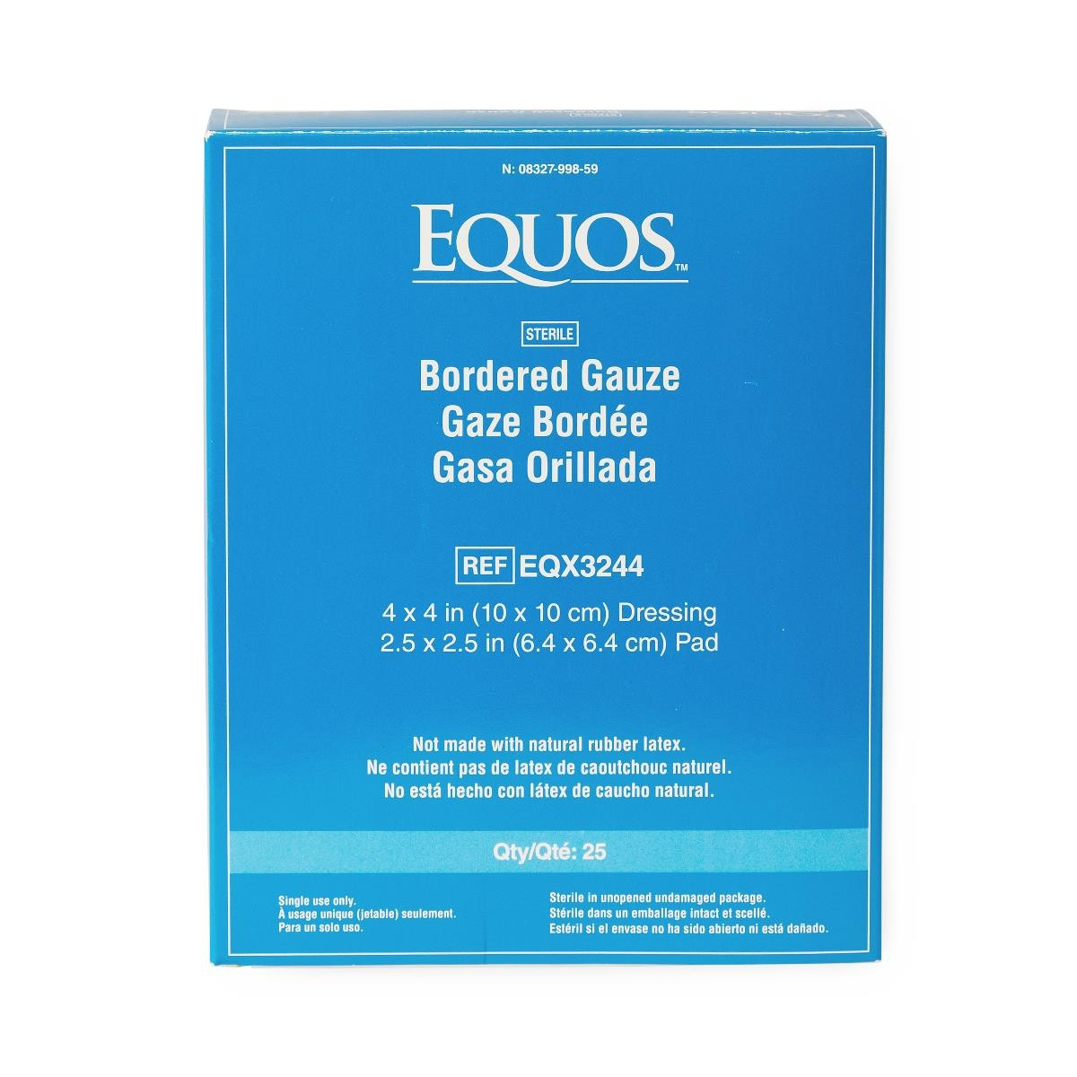 Equos Sterile Bordered Gauze , EQX3244Z, 4" X 4" - Box of 25