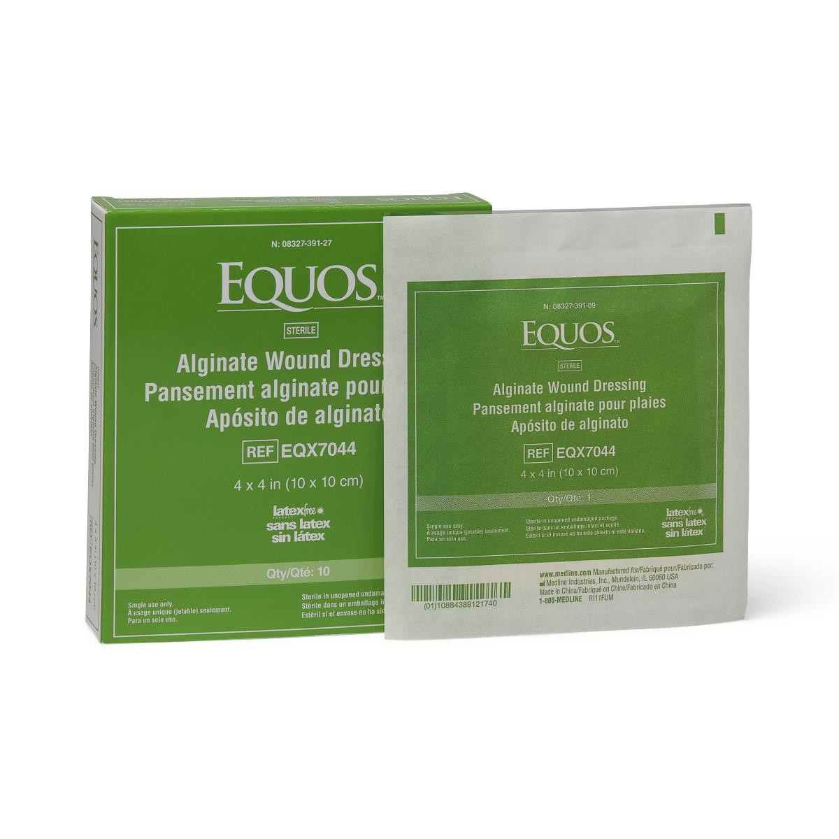 Equos Calcium Alginate Wound Dressing, EQX7044Z, 4" X 4" - Box of 10