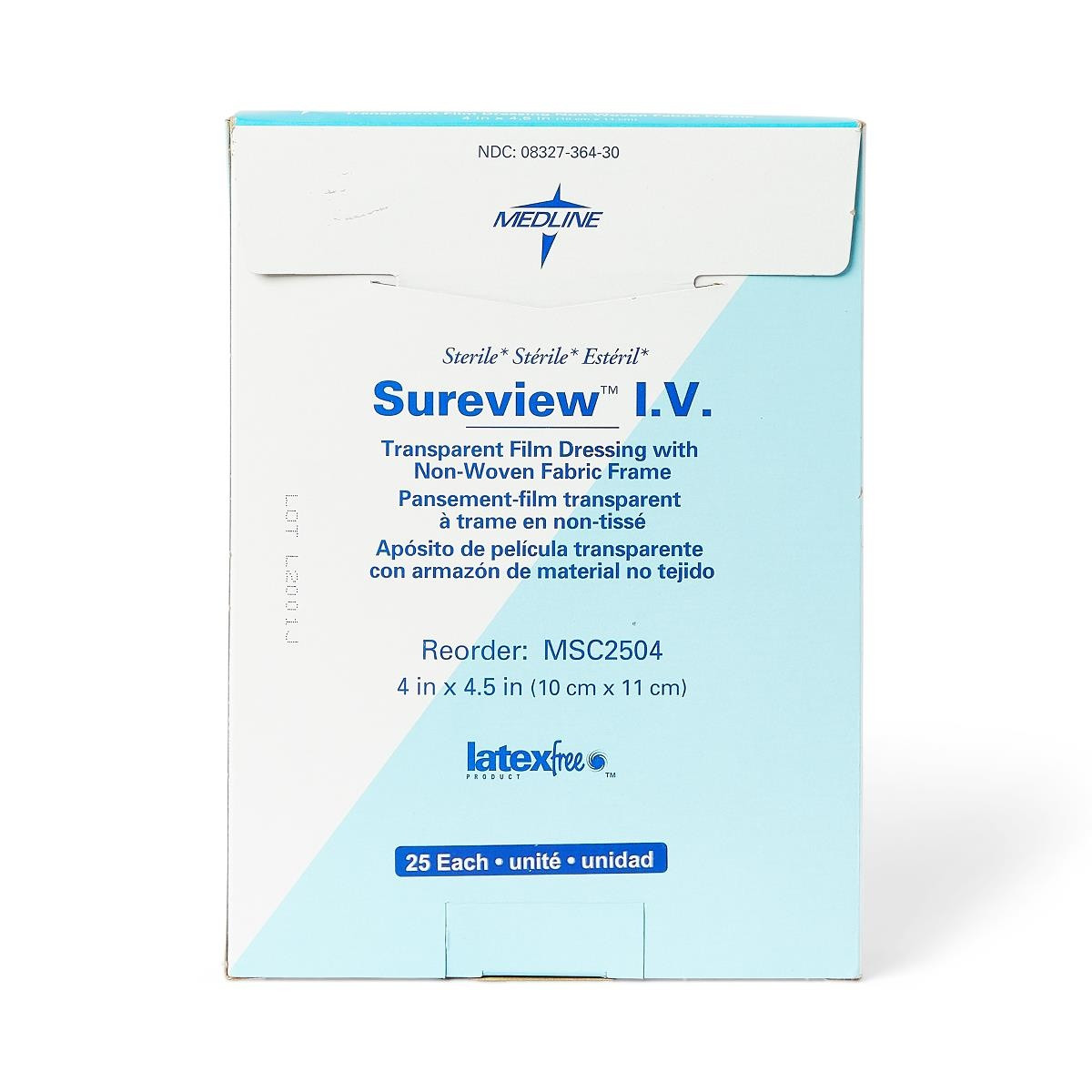 Sureview IV Film Fabric Dressing, MSC2504, 4" X 4.5" - Box of 25
