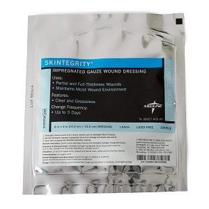 Medline Skintegrity Hydrogel Impregnated Gauze Wound Dressing, MSC6022, 2" X 2" - Case of 50