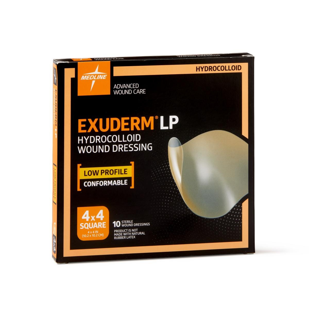 Exuderm LP Hydrocolloid Wound Dressing, MSC5100, 4" X 4" - Box of 10