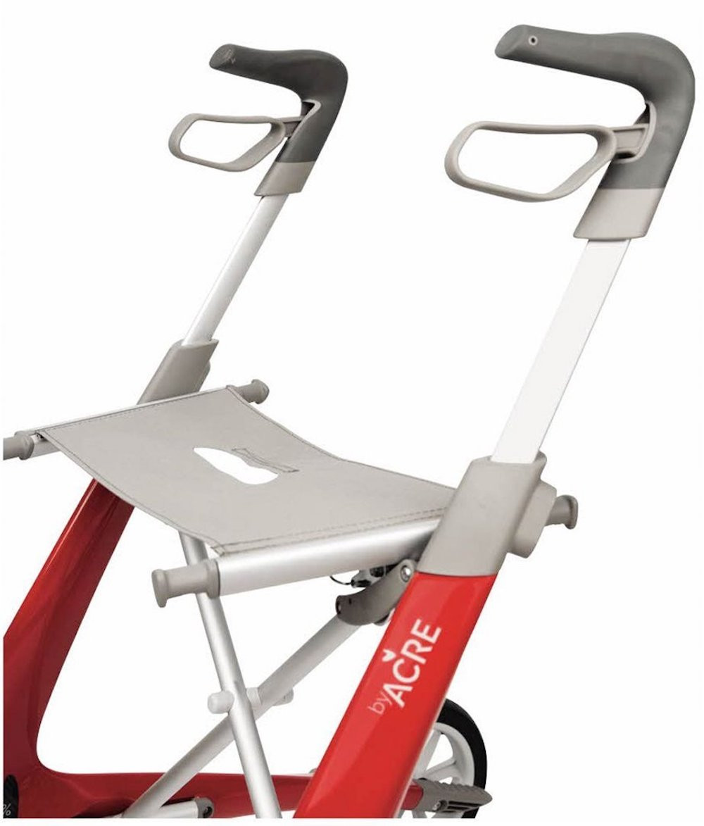 Carbon Fiber Rollator, 18.5" W X 24" H Comfort Seat, BYA100LGR, Red - 1 Each