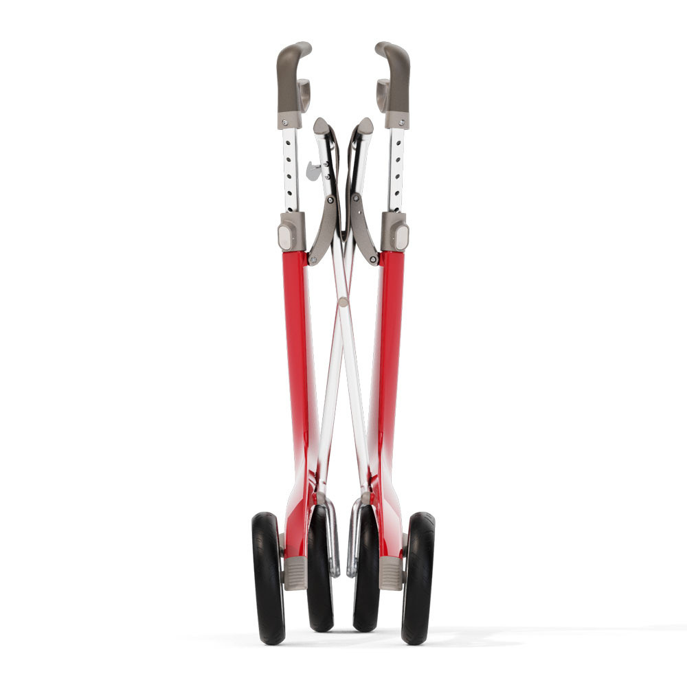 Carbon Fiber Rollator, 16.5" W X 24" H Regular Seat, BYA100MDR, Red - 1 Each