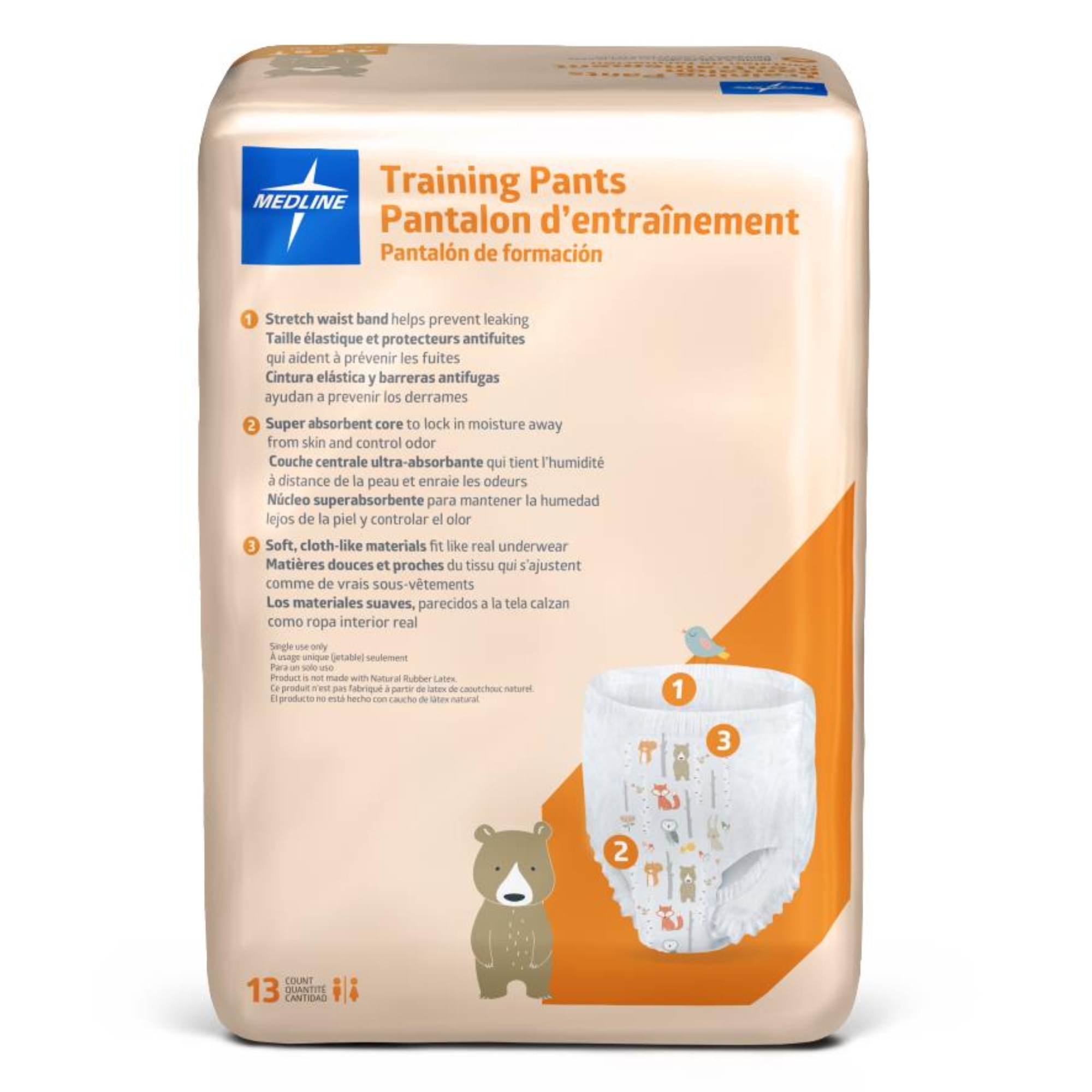 Medline Disposable Potty Training Pants, Heavy Absorbency