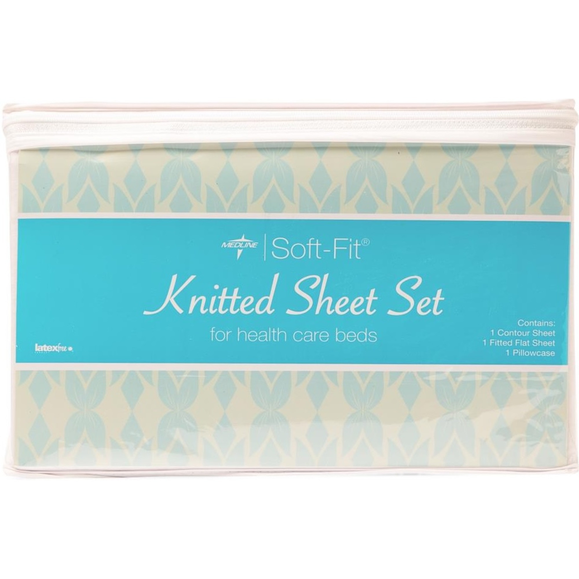 Medline Soft-Fit Knitted Sheet Set for Healthcare Beds