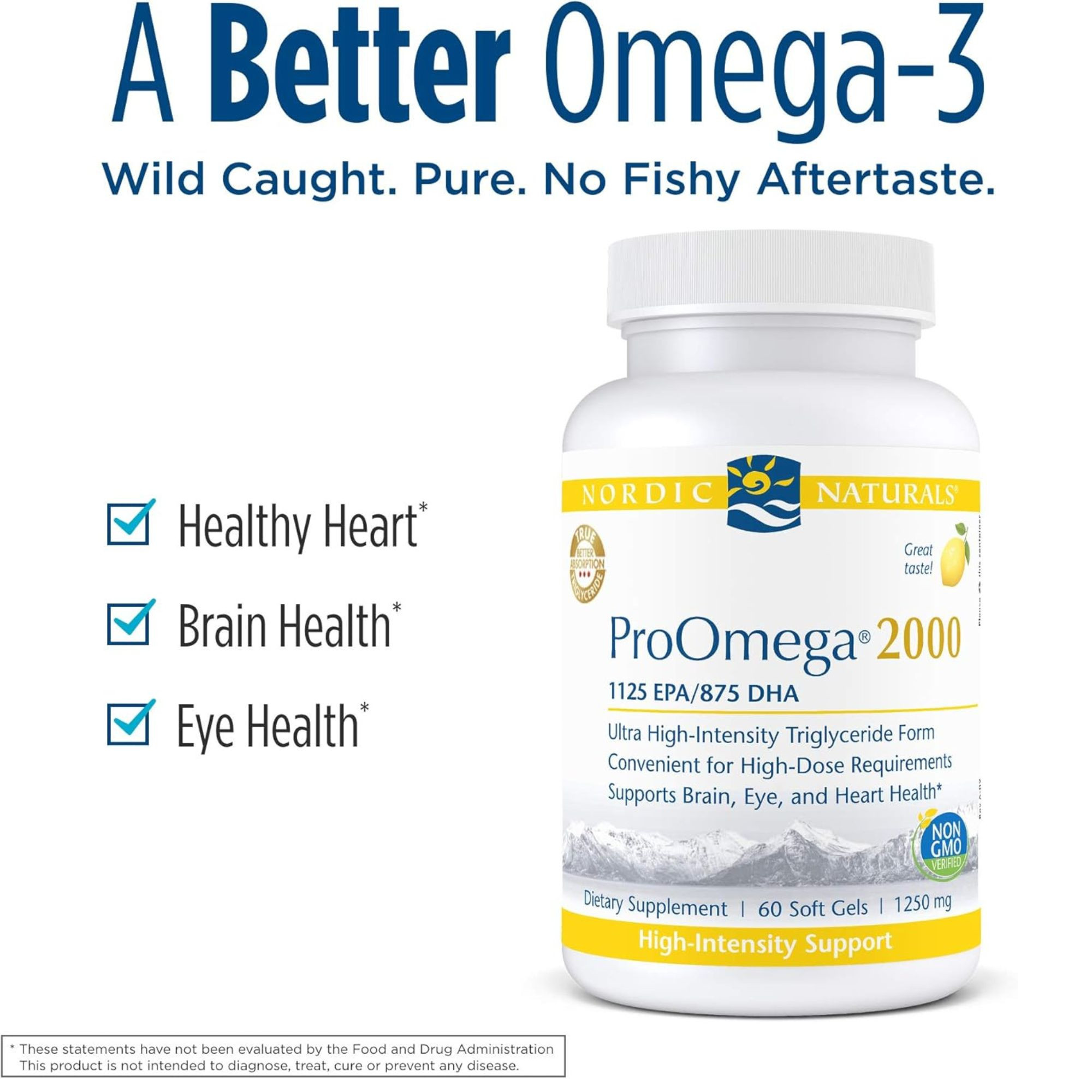 Nordic Naturals ProOmega 2000 Soft Gels, Lemon Flavor