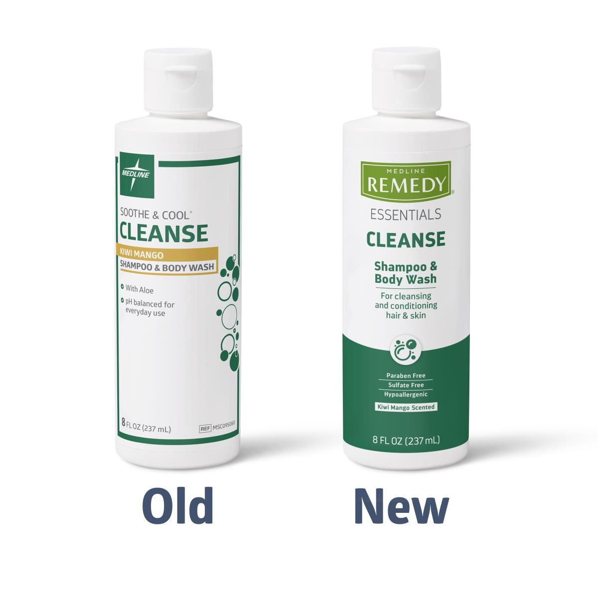 Medline Remedy Essentials Shampoo & Body Wash, Kiwi Mango Scented