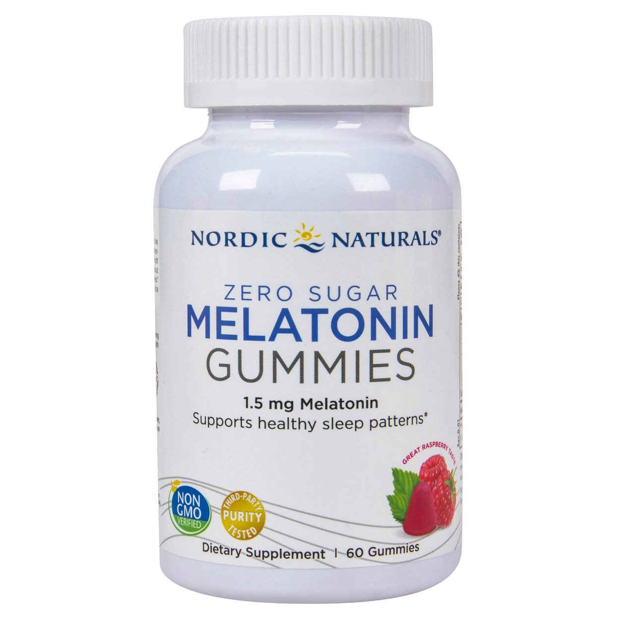 Nordic Naturals Zero Sugar Melatonin Gummies, Raspberry Flavor