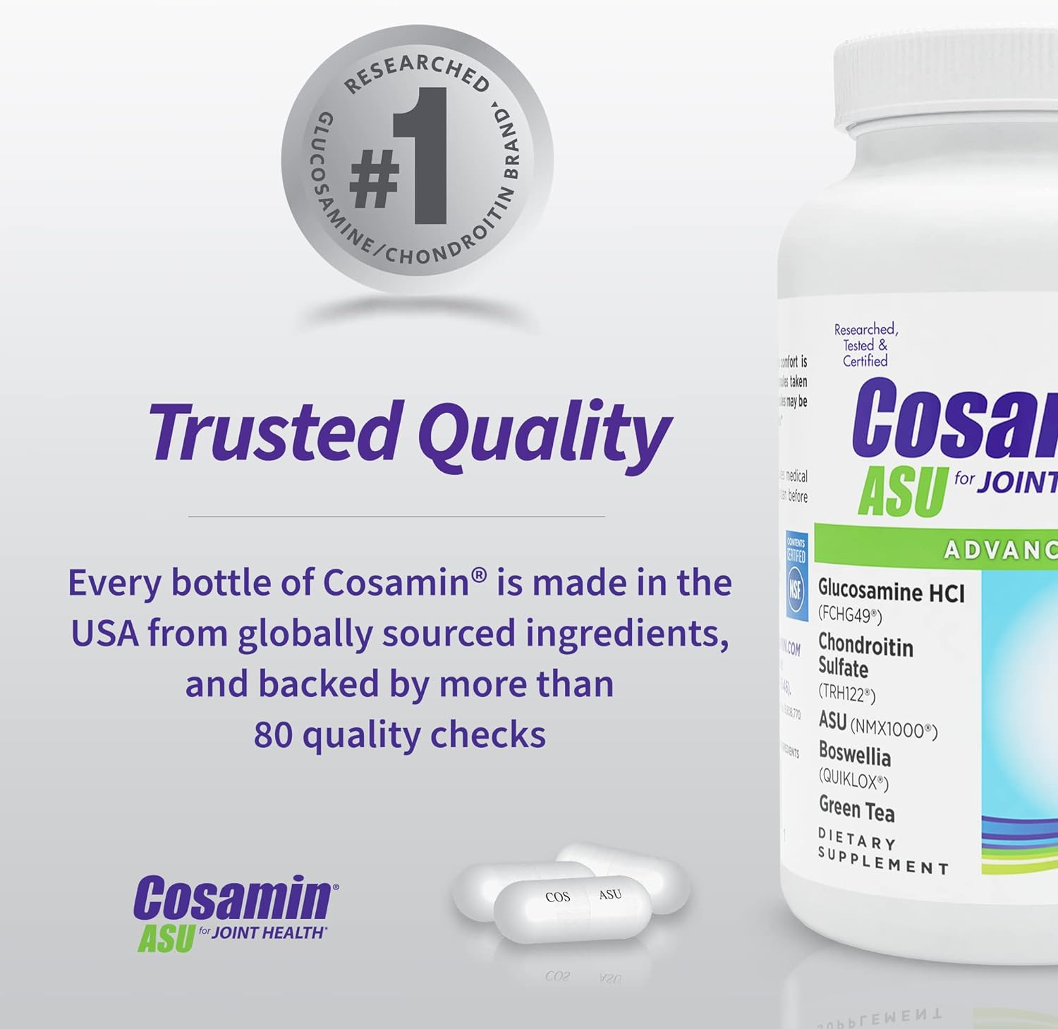 Cosamin ASU Dietary Supplement, Capsule, 150 Capsules