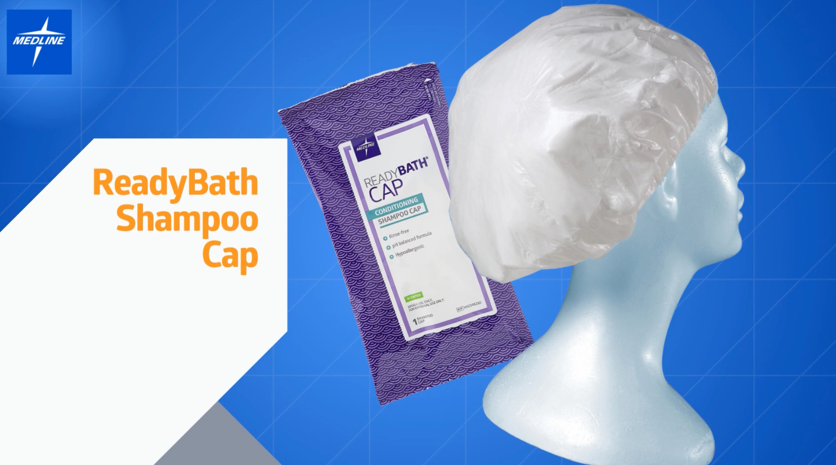 ReadyBath Rinse-Free Conditioning Shampoo Caps, Fragrance Free