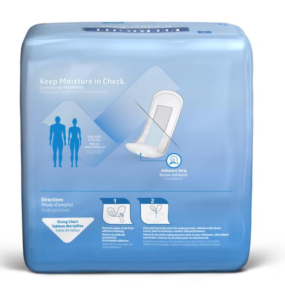 Medline Bladder Control Pads, Maximum Absorbency, MSC327100Z, 3 1/4" X 13" - Bag of 14