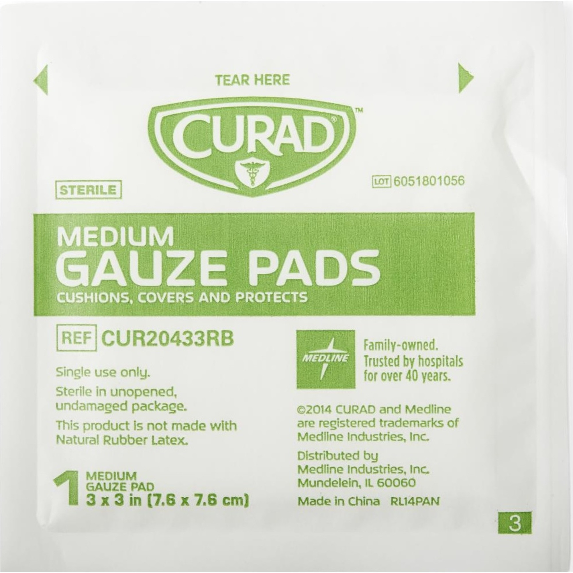 Curad Pro-Gauze Pads, CUR20422RB, Small (2" X 2") - Case of 24