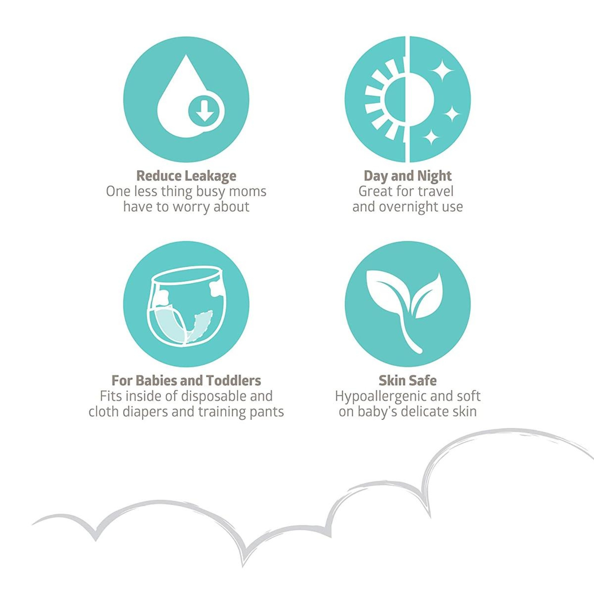 Medline Booster Pads, Light Absorbency