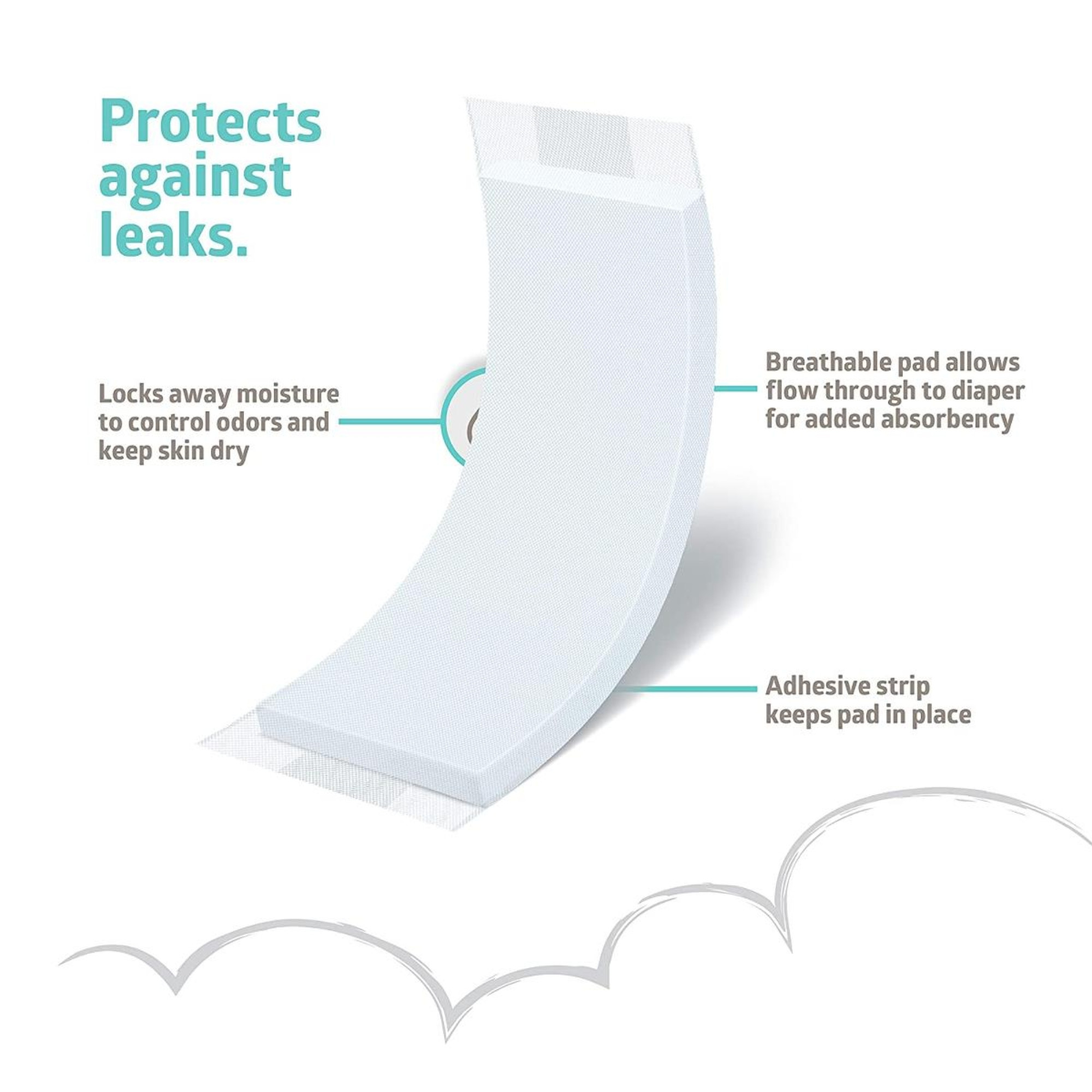 Medline Booster Pads, Light Absorbency