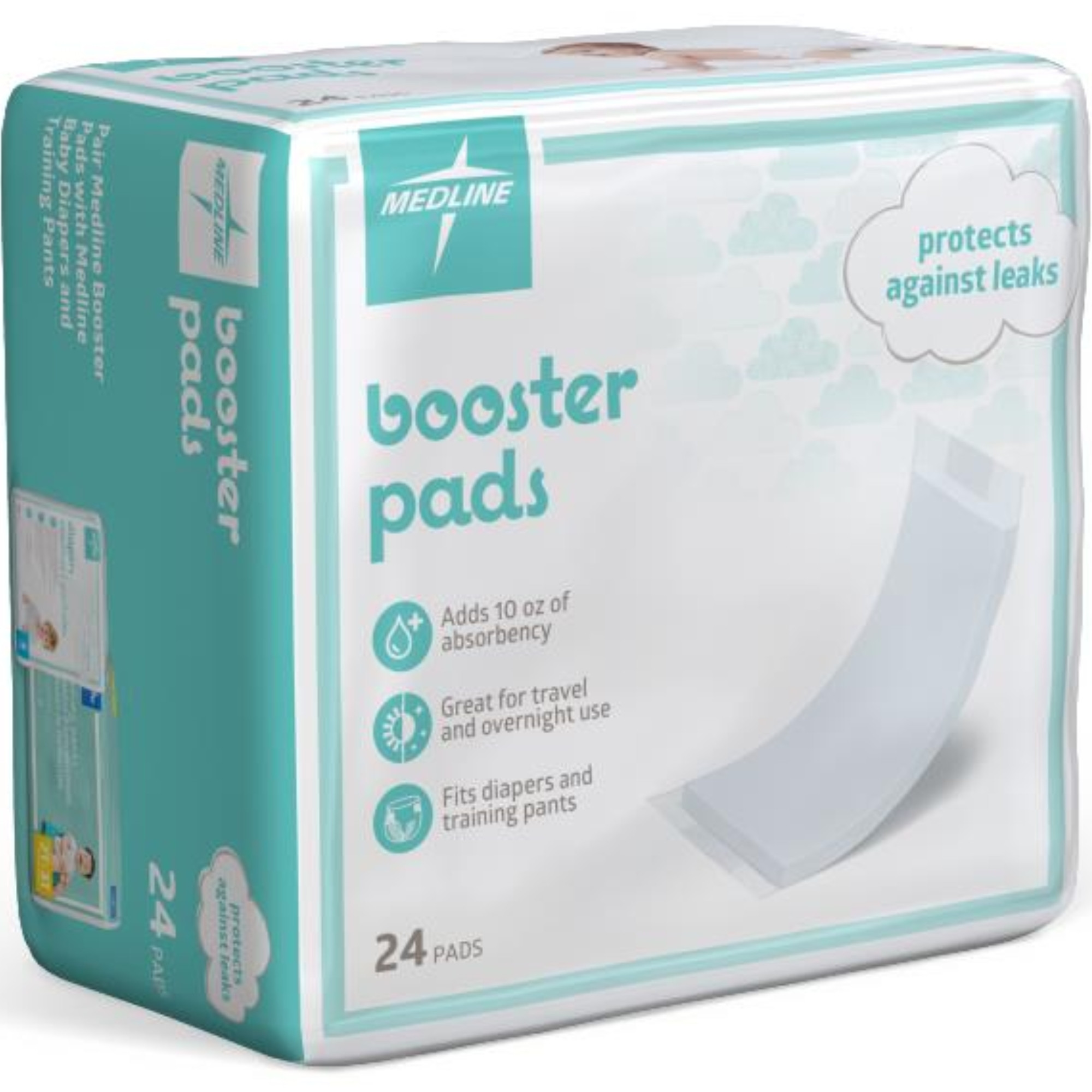 Medline Booster Pads, Light Absorbency