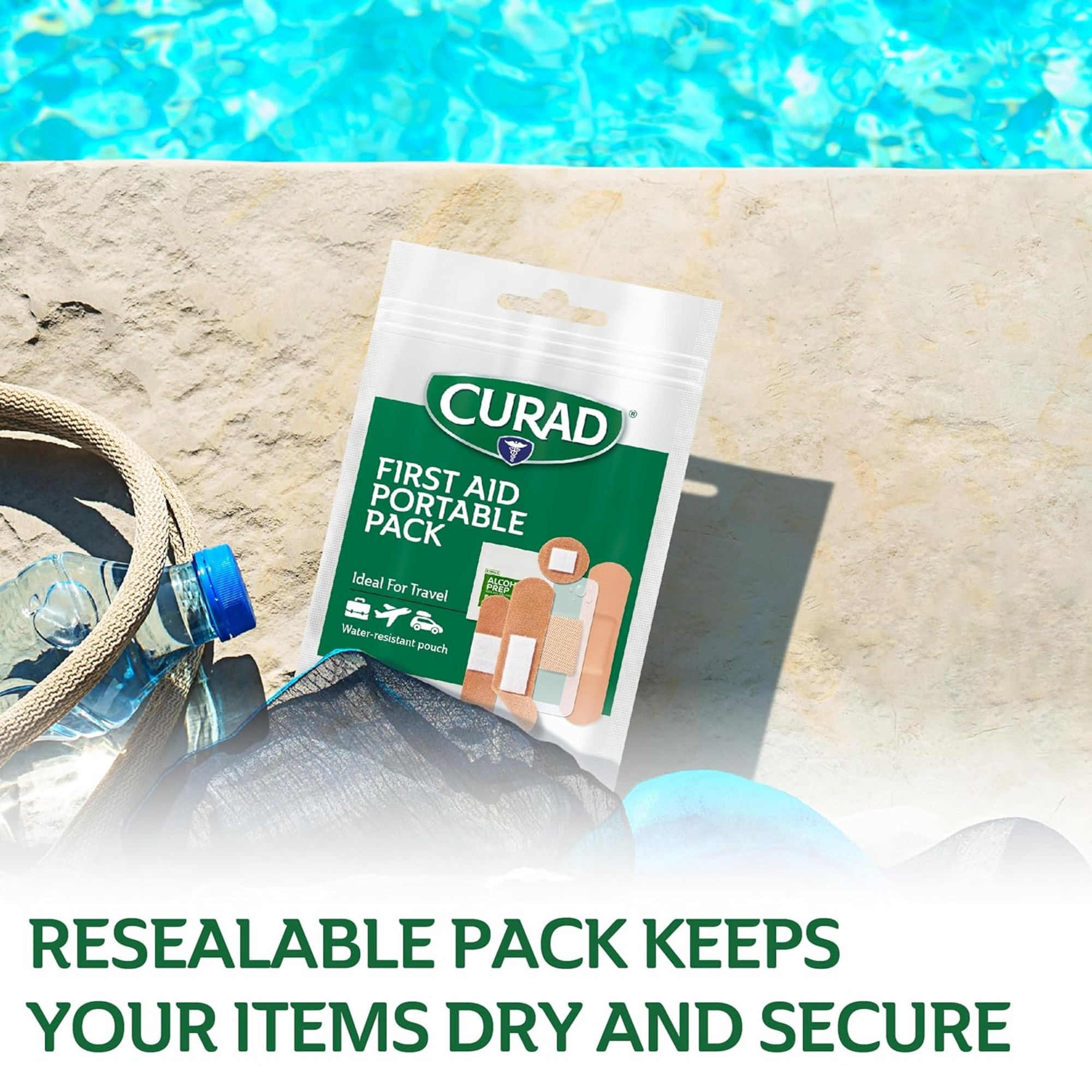 Curad First Aid Portable Packs, CURFAK01, Case of 48