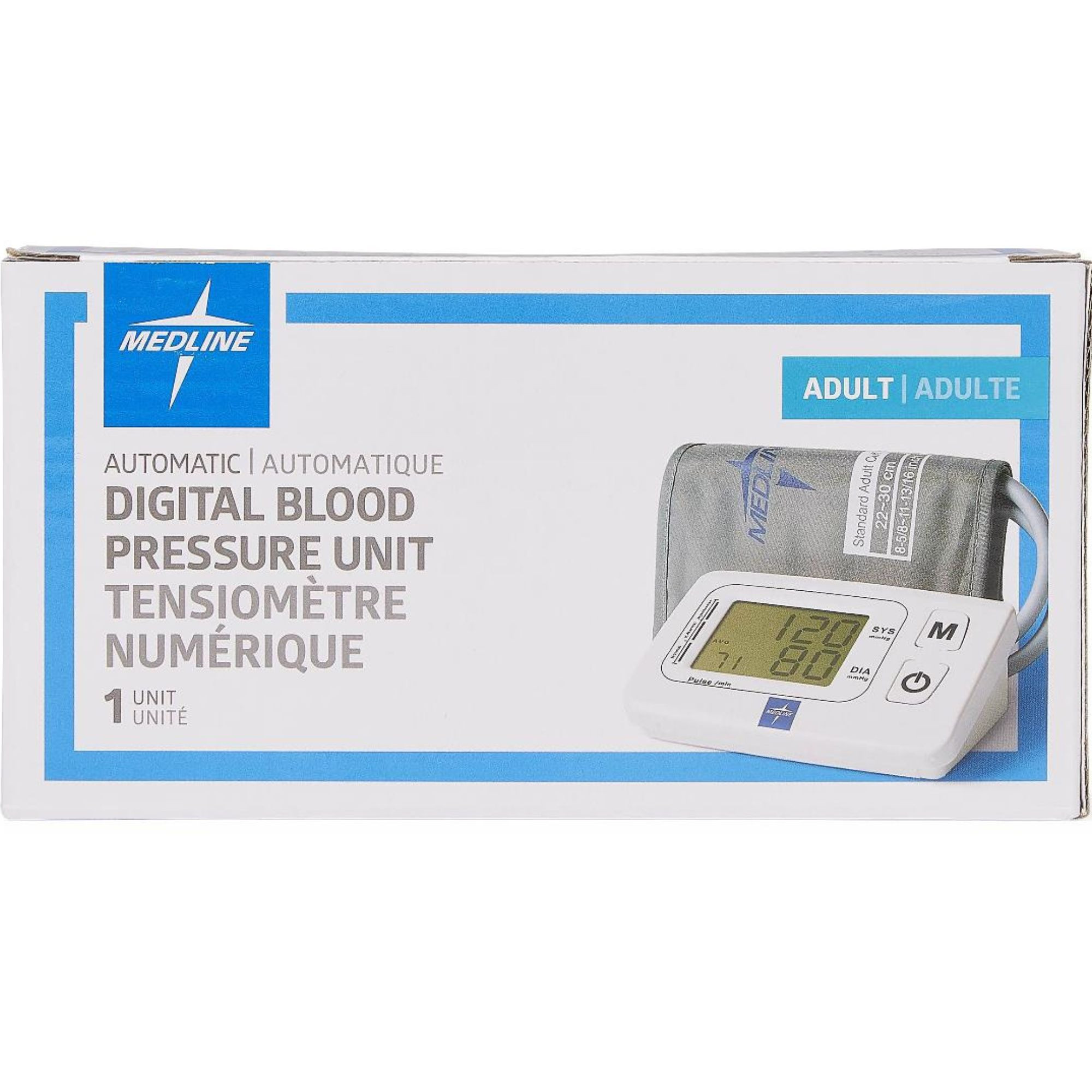 Medline Automatic Digital Blood Pressure Monitor, MDS1001, 1 Each