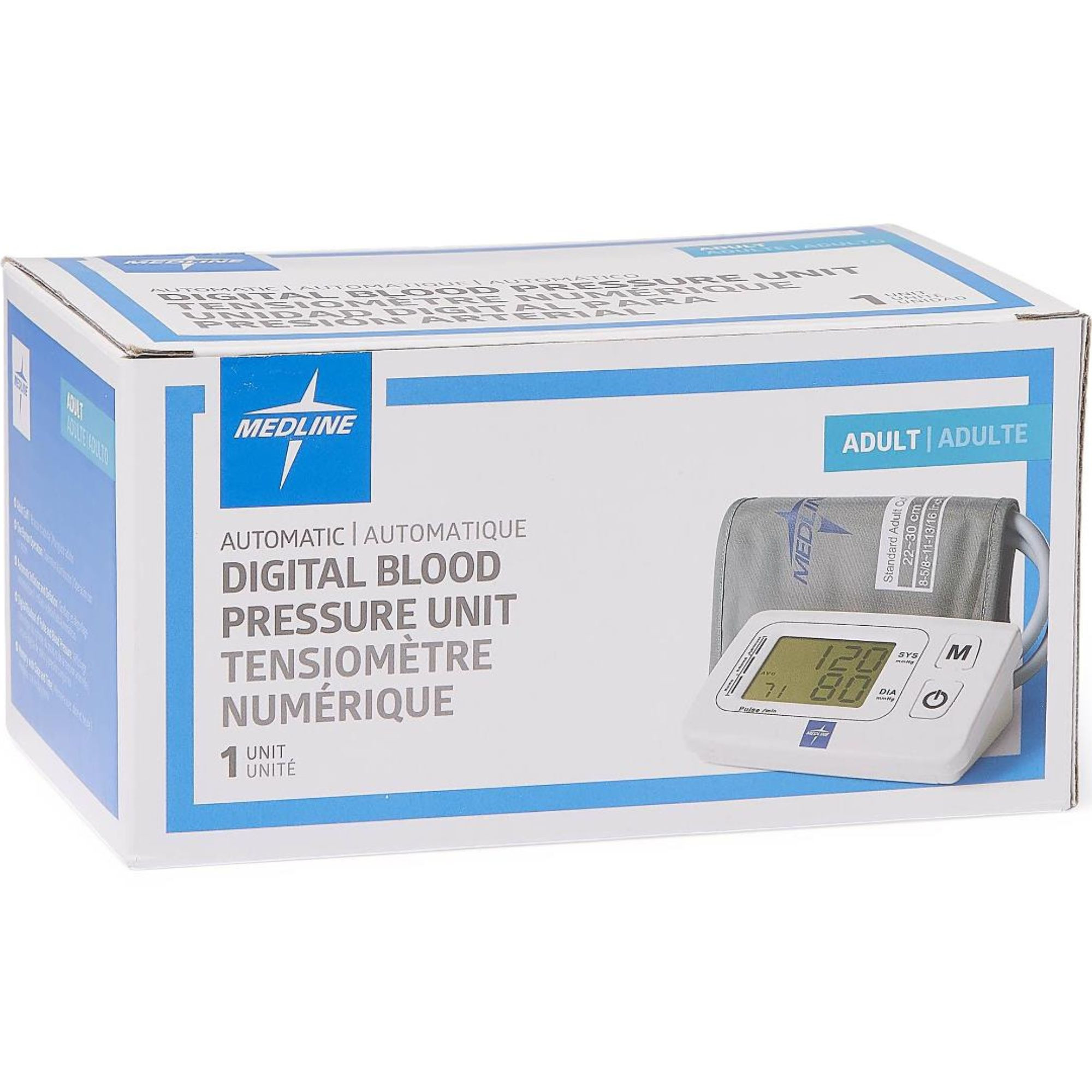 Medline Automatic Digital Blood Pressure Monitor, MDS1001, 1 Each