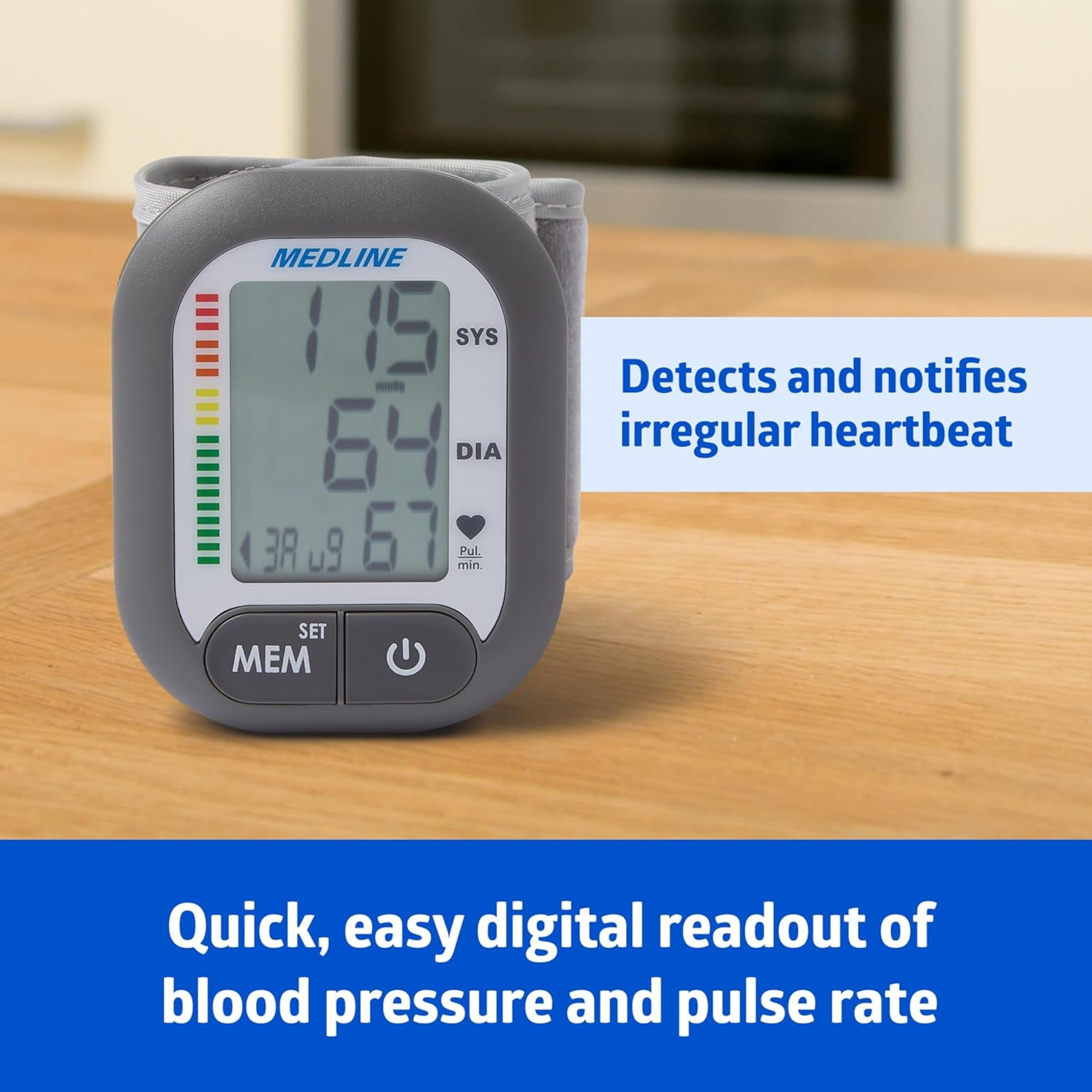 Medline Digital Wrist Blood Pressure Monitor
