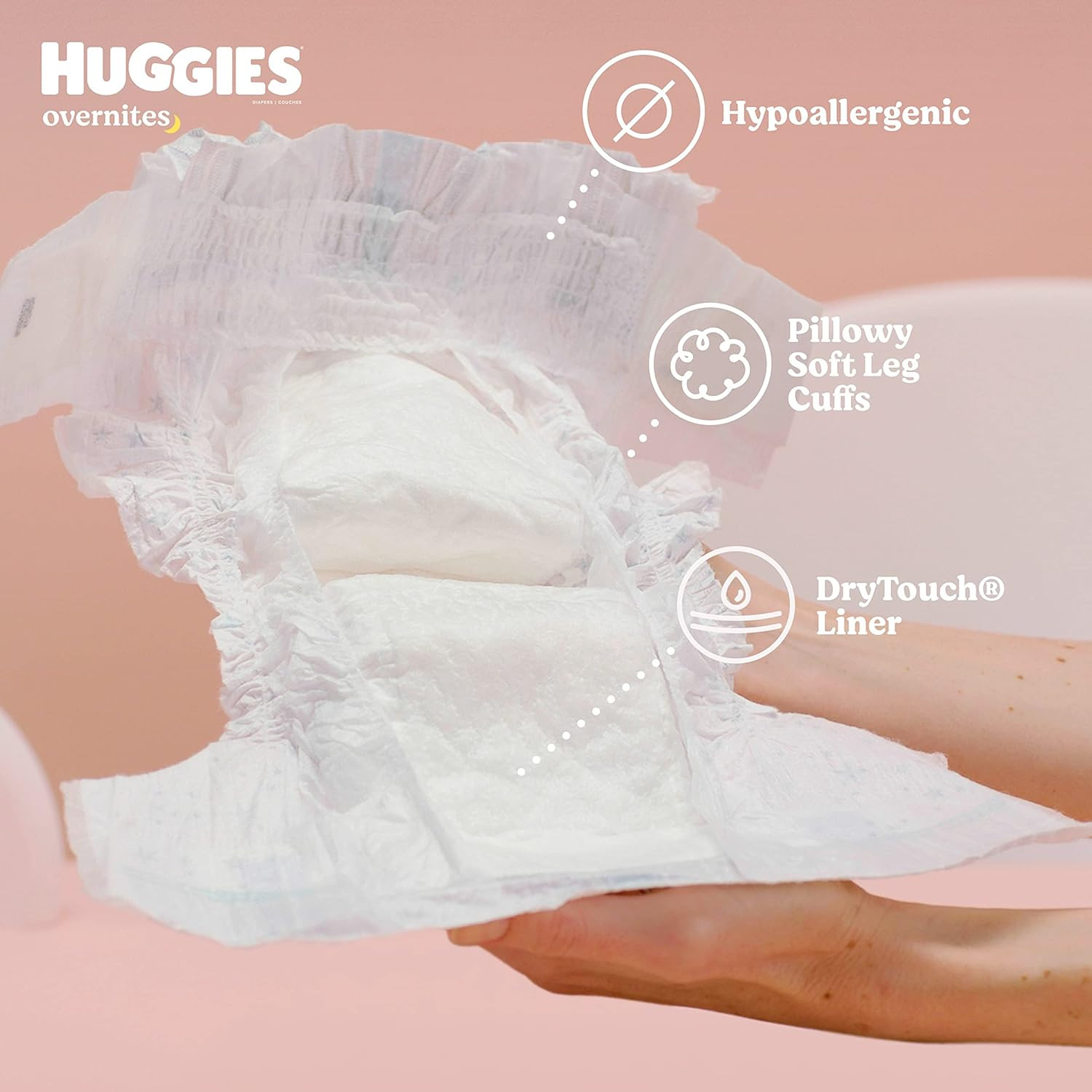 Huggies Overnites Baby Diapers with Tabs, Heavy Absorbency