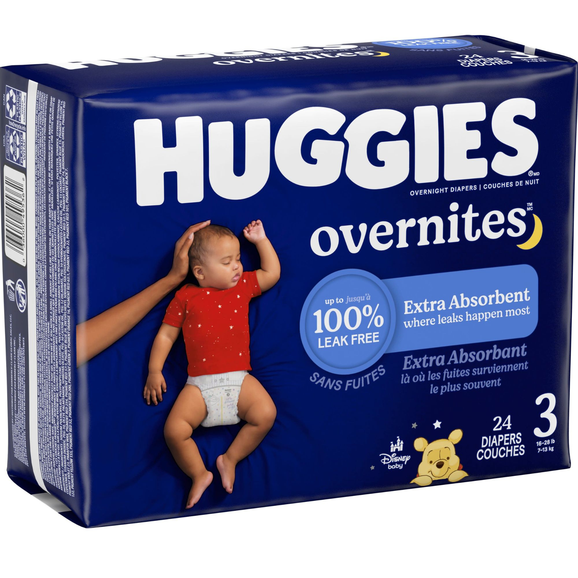 Huggies Overnites Baby Diapers with Tabs, Heavy Absorbency