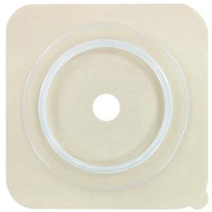 Securi-T USA Two-Piece Cut-to-Fit Standard Wear Solid Hydrocolloid Wafer without Collar, 7404214, 4" X 4" - 2-1/4" Flange - Box of 10