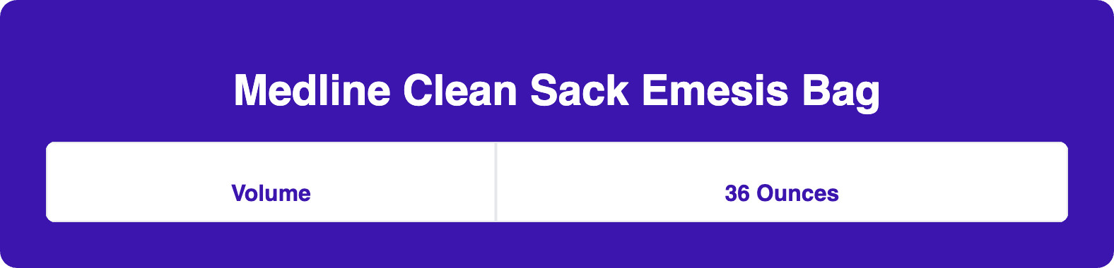 Medline Clean Sack Emesis Bag