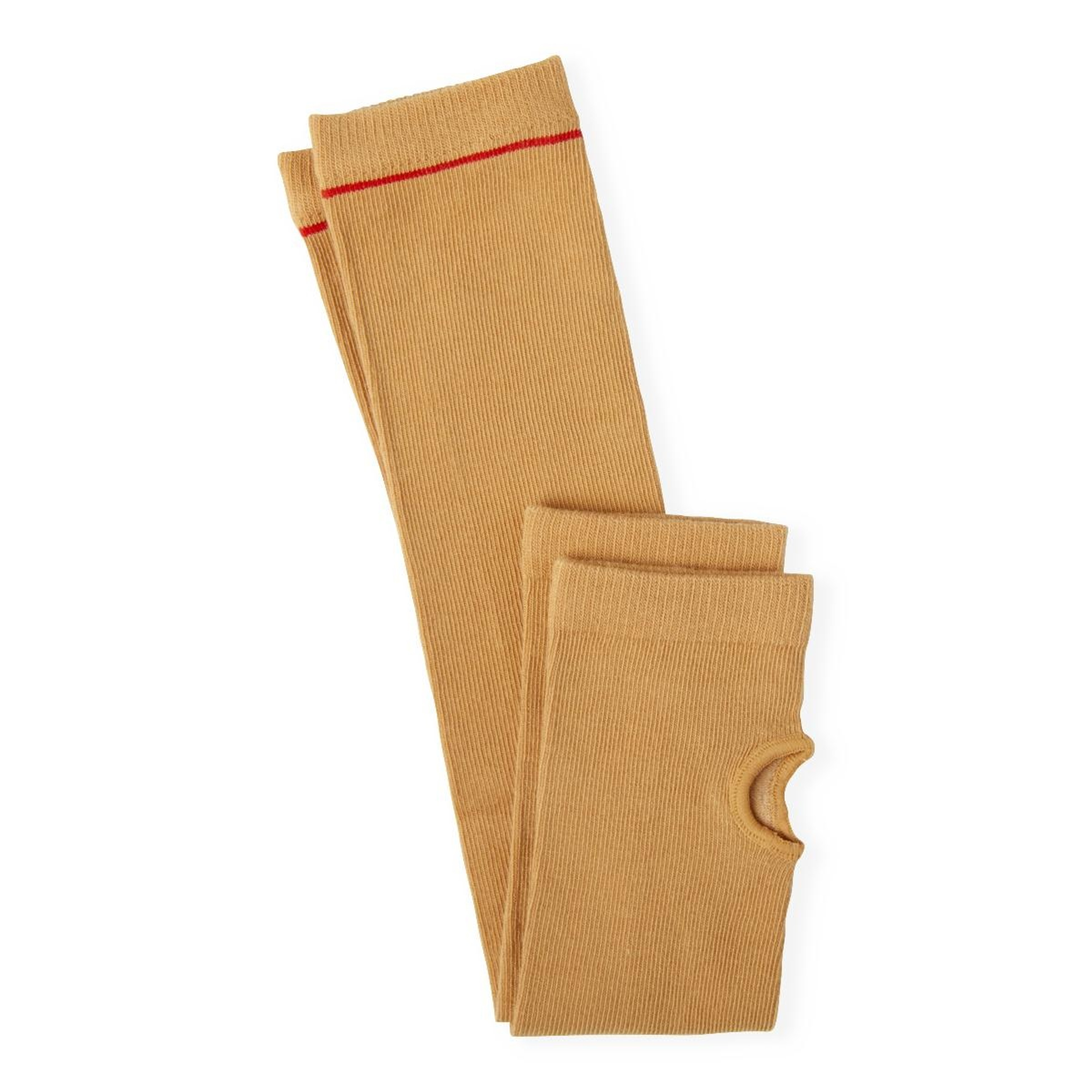 Medline Protective Arm Sleeves, NONSLEEVETSM, Beige, Red Stripe (15.5" L X 8.5" Circ.) - 1 Pair