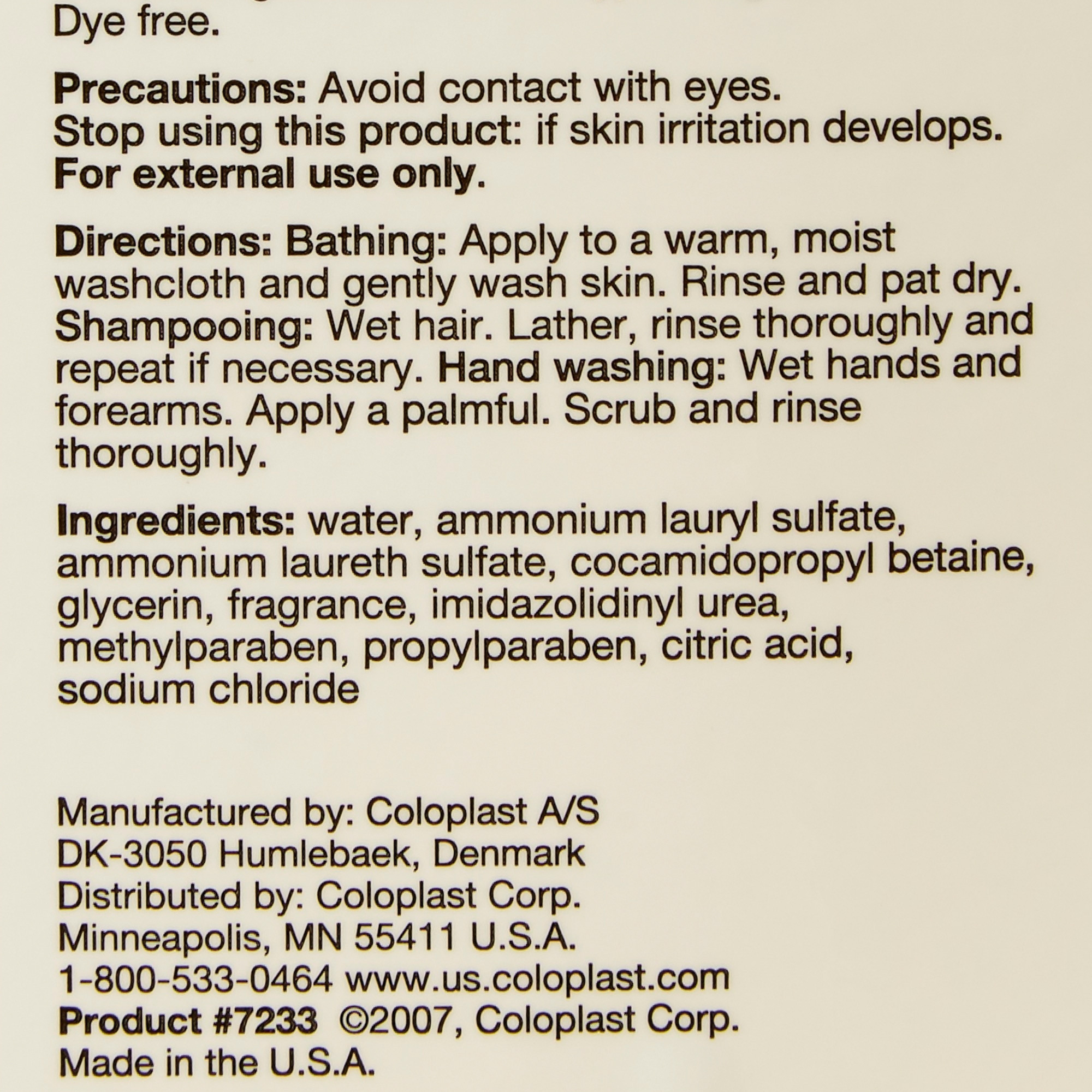 Coloplast Gentle Rain Shampoo and Body Wash, Scented