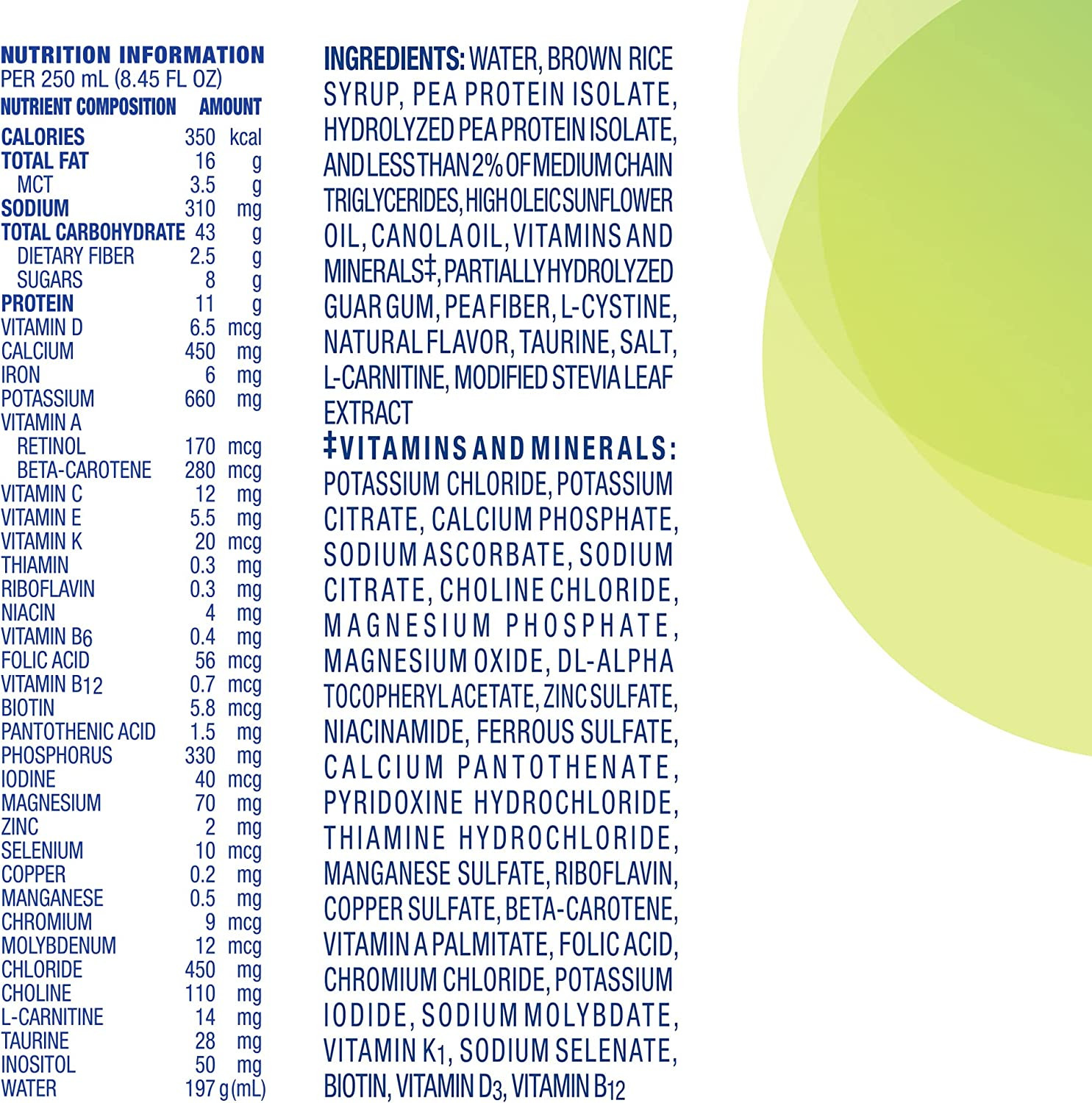 Nestle Compleat Standard Tube Feeding Formula, Vanilla Flavor, 8.45 oz. , 00043900540672, 1.4 Cal - Case of 24