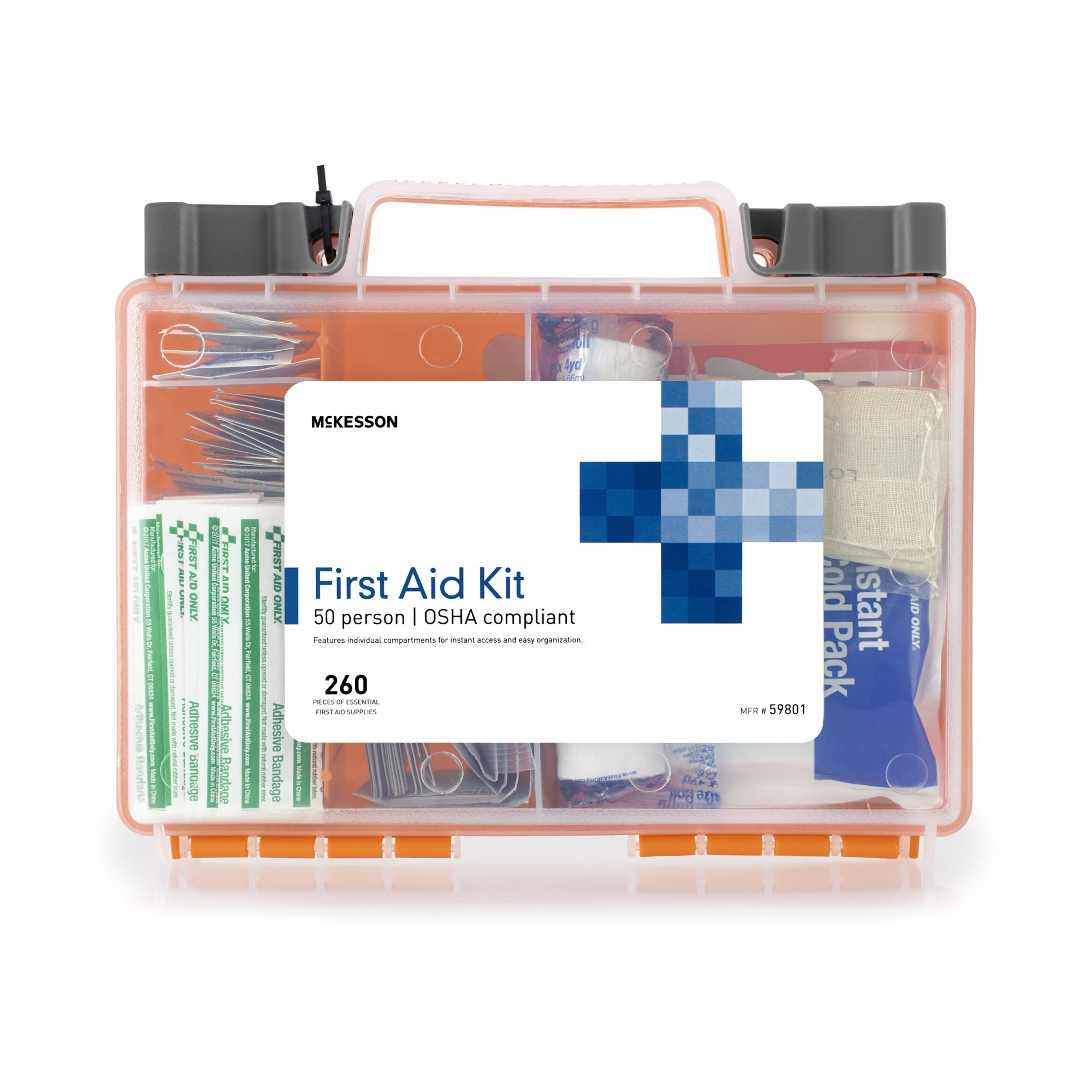 McKesson 50 Person First Aid Kit, 59801, Case of 12