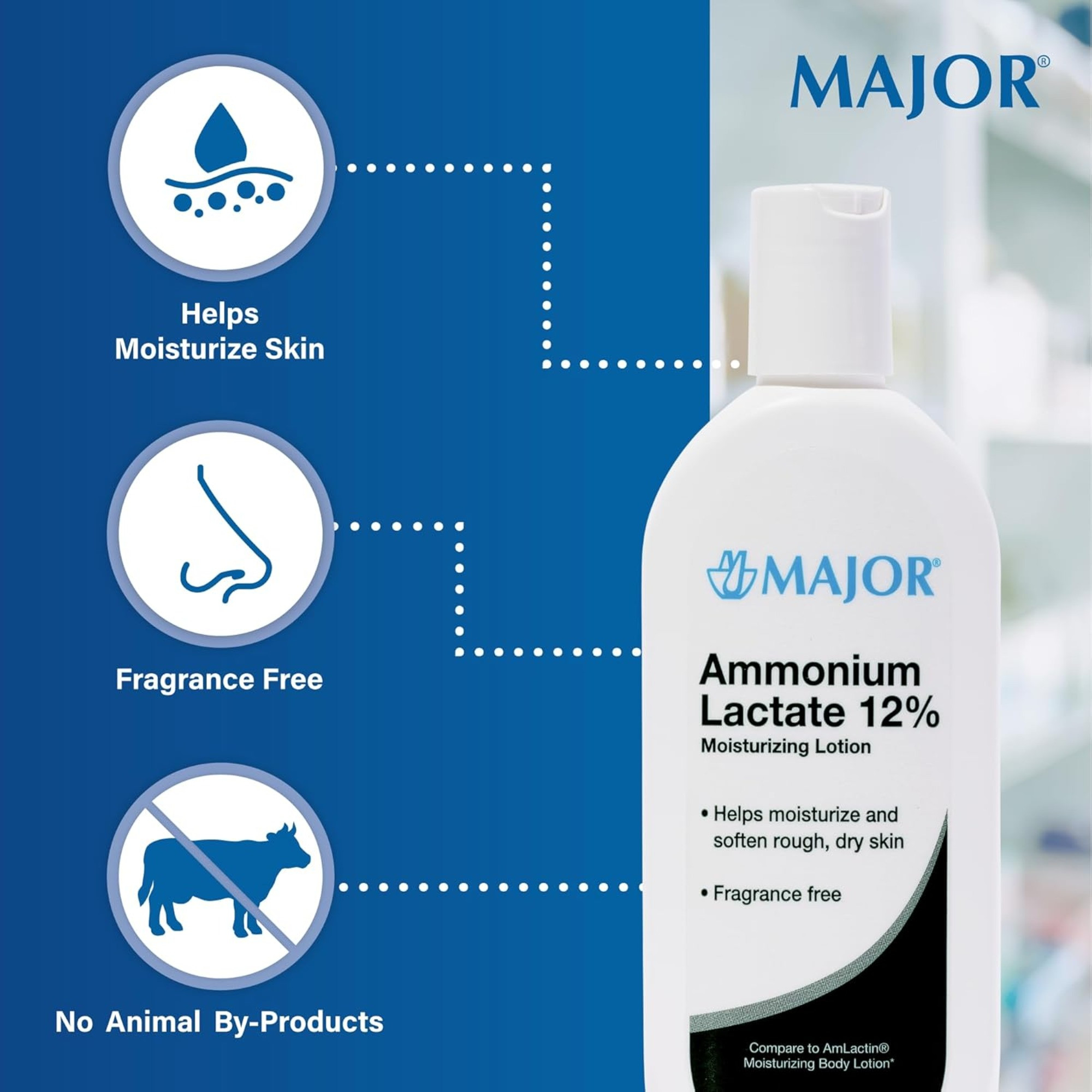 Major Ammonium Lactate Moisturizing Lotion, Unscented