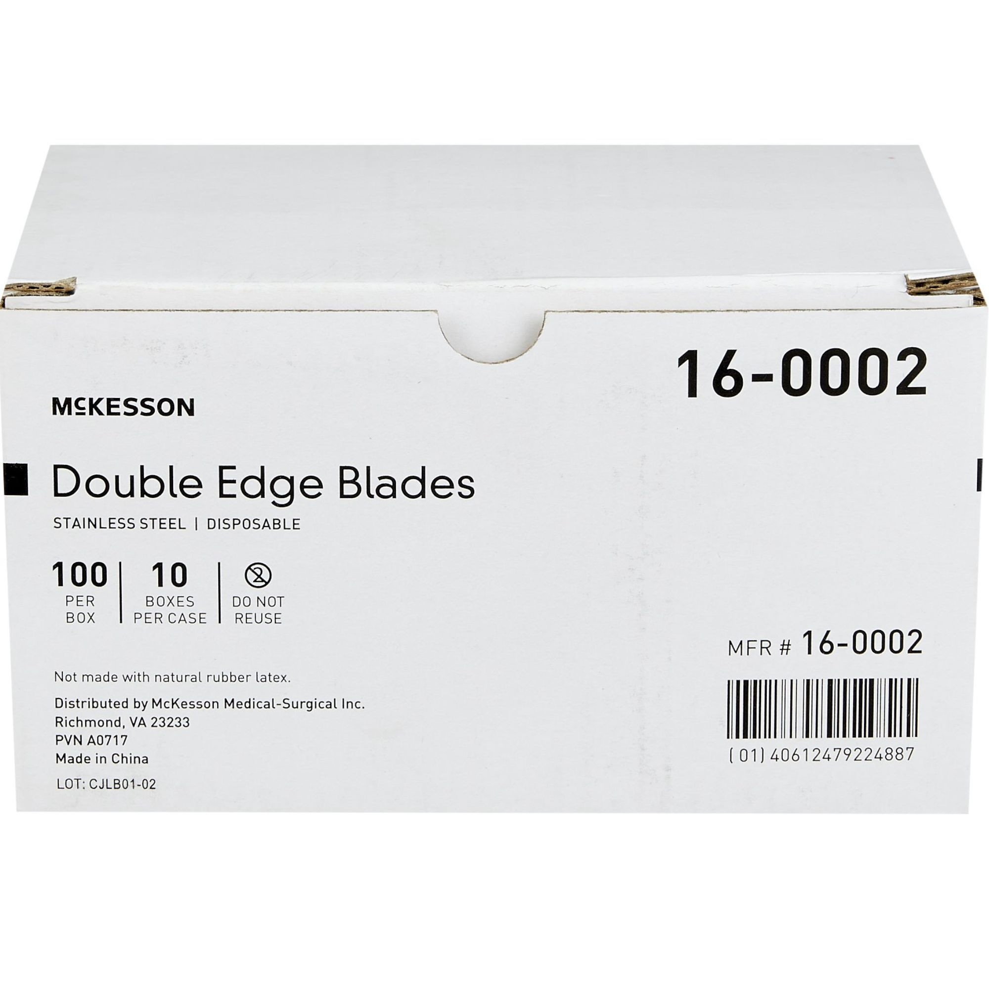 Mckesson Double Edged Razor Blades, 16-0002, Box of 100
