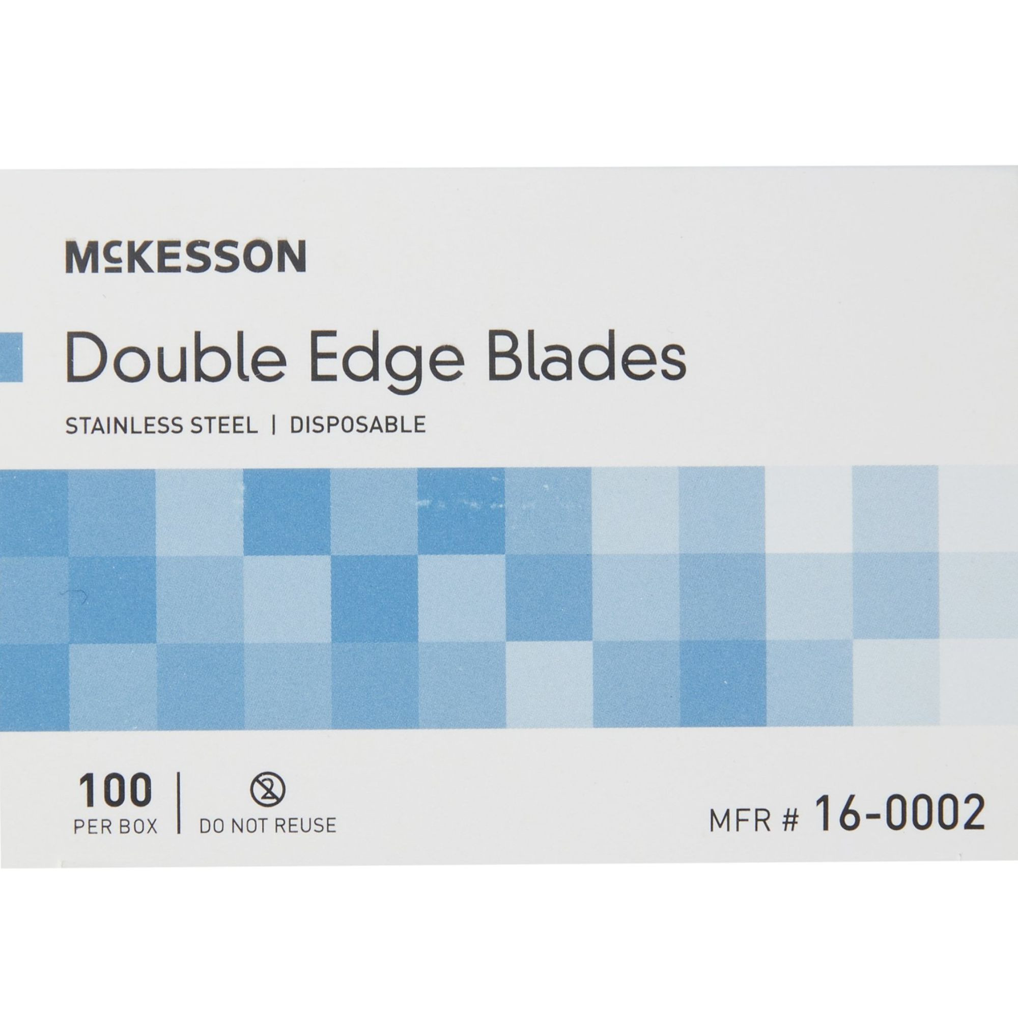 Mckesson Double Edged Razor Blades, 16-0002, Box of 100