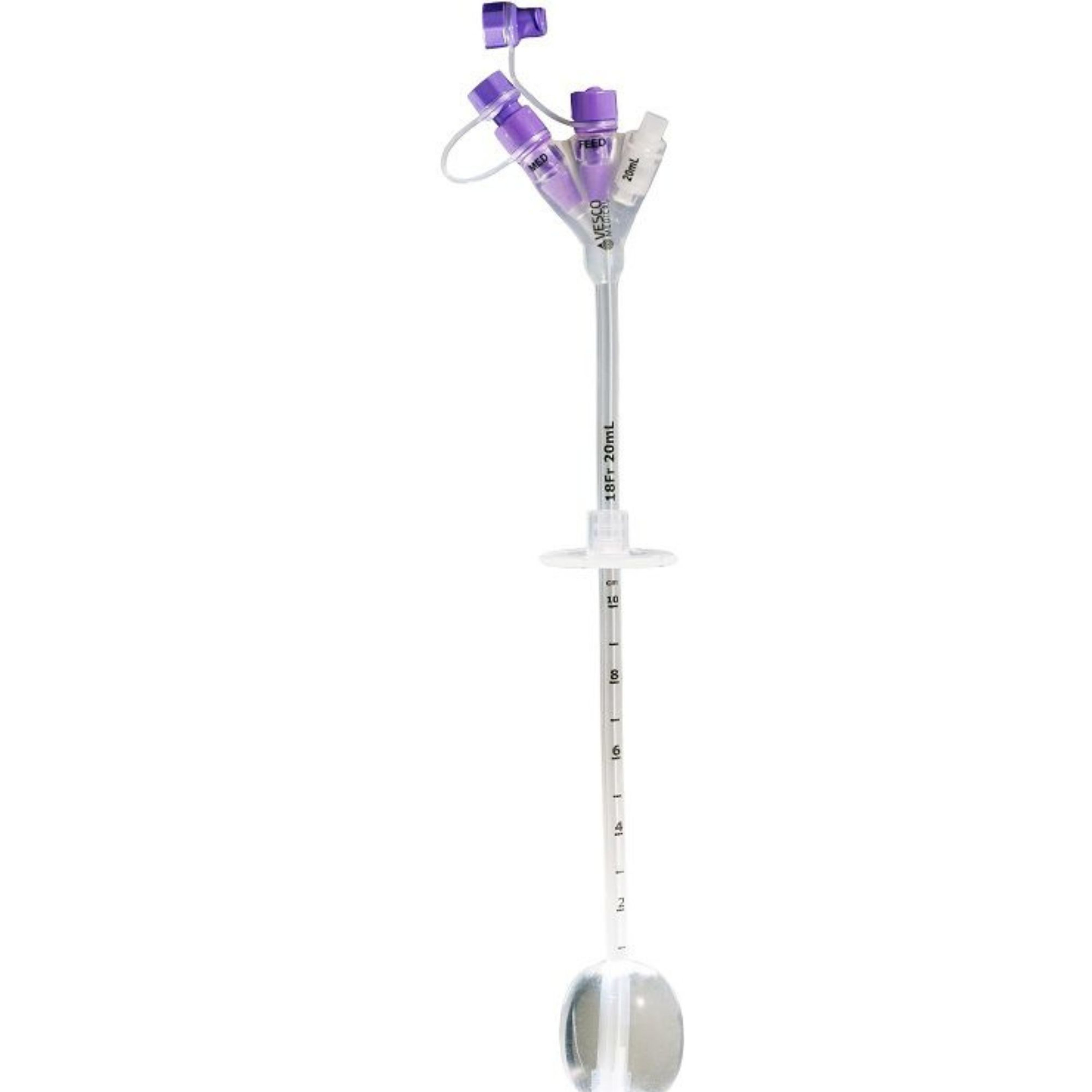 Vesco ENFit Gastrostomy Feeding Tube, 5 mL Balloon