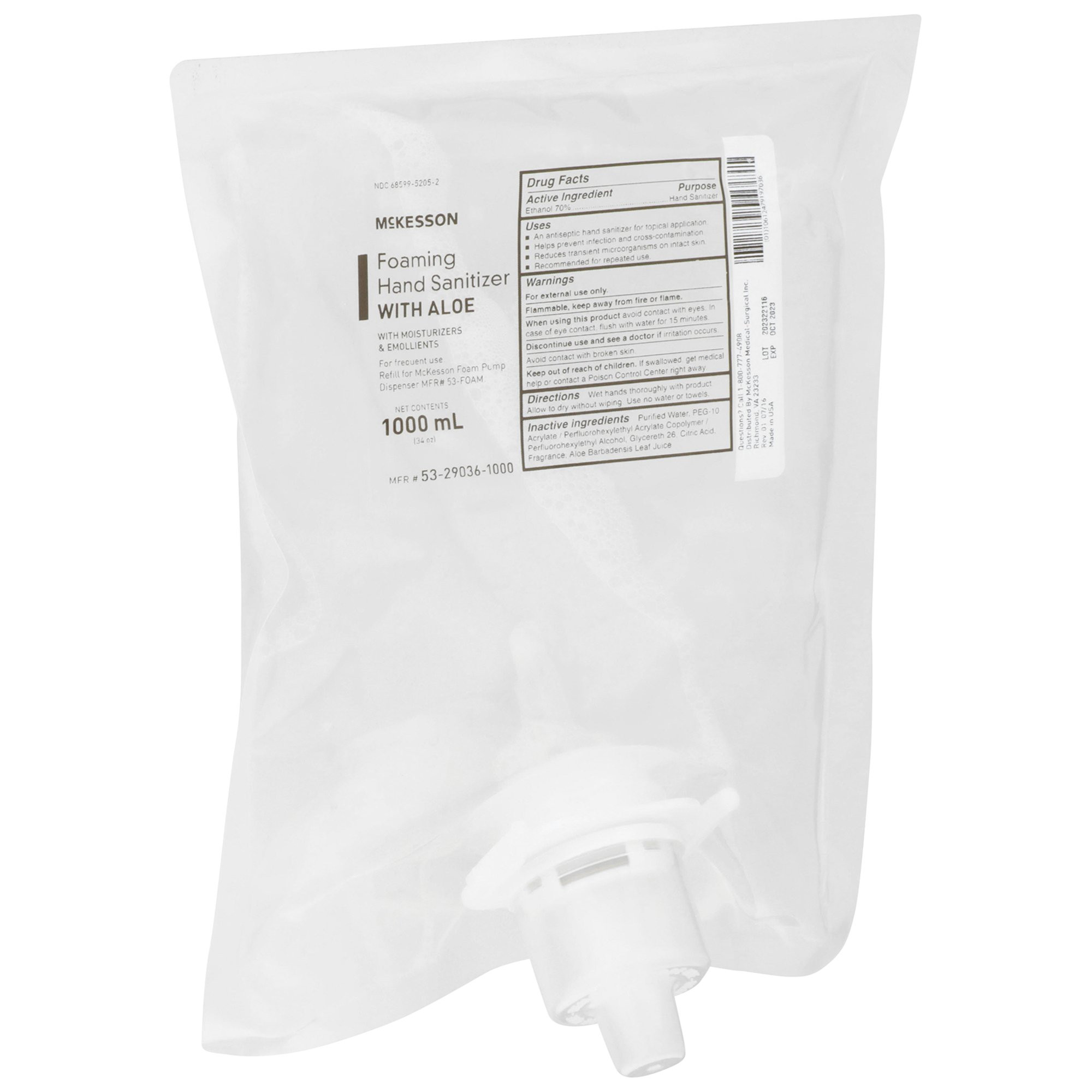 McKesson Foaming Hand Sanitizer with Aloe Refill