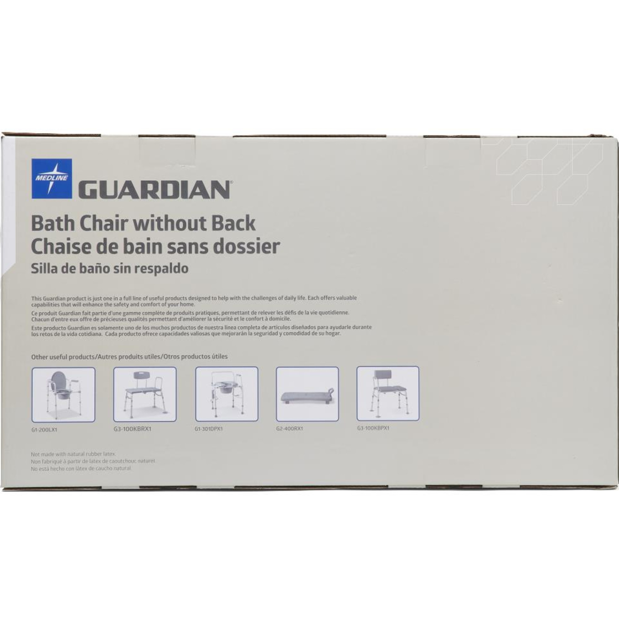 Medline Aluminum Shower Bench without Back