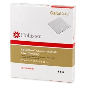 CalciCare Calcium Alginate Silver Dressing, 529968R, 4" X 4.75" - Box of 10