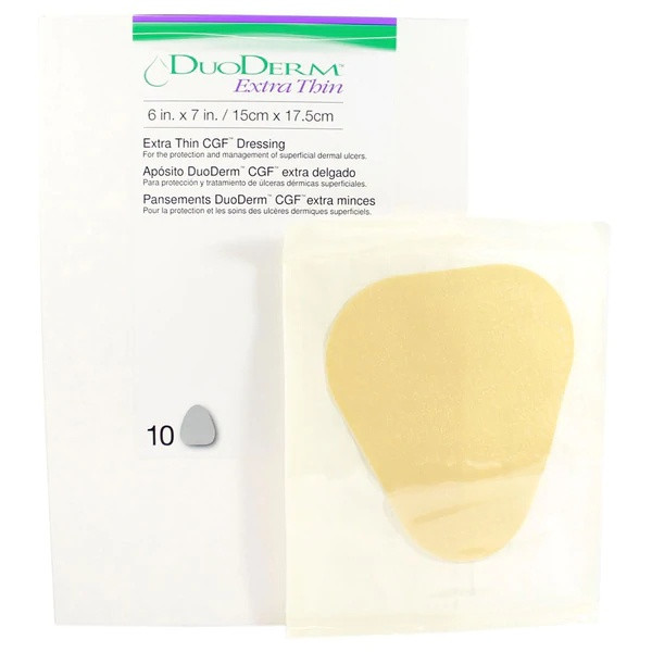 DuoDERM Extra Thin CGF Hydrocolloid Dressing, 187903, 6" X 7" Triangle - Box of 10