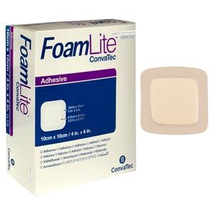 ConvaTec FoamLite Foam Adhesive Dressing, 421559, 4" X 4" - Box of 10