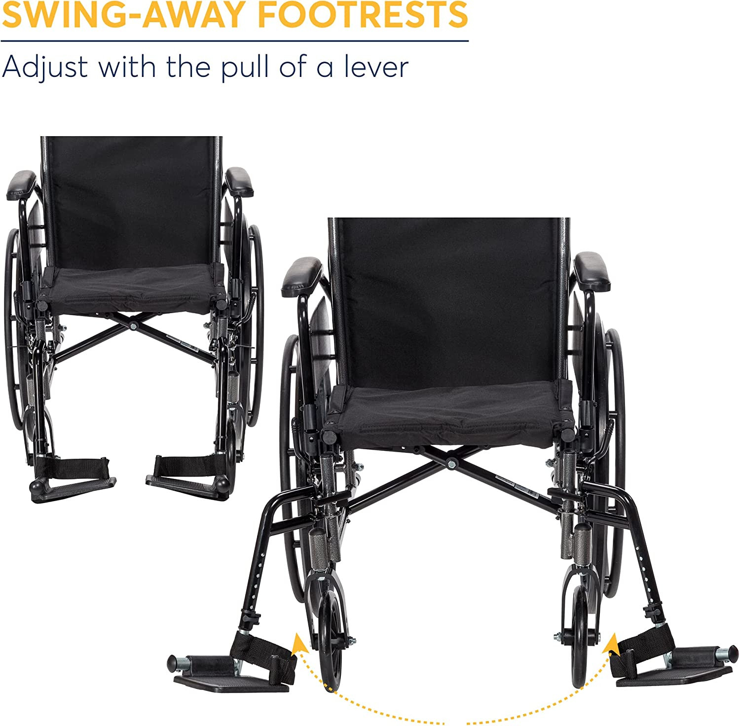 drive Cruiser III Lightweight Wheelchair, K318DFA-ELR, 18" - 1 Each