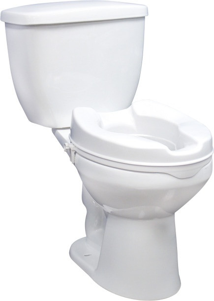 Drive Medical Raised Toilet Seat without Lid, RTL12064, 4" Height - 1 Each