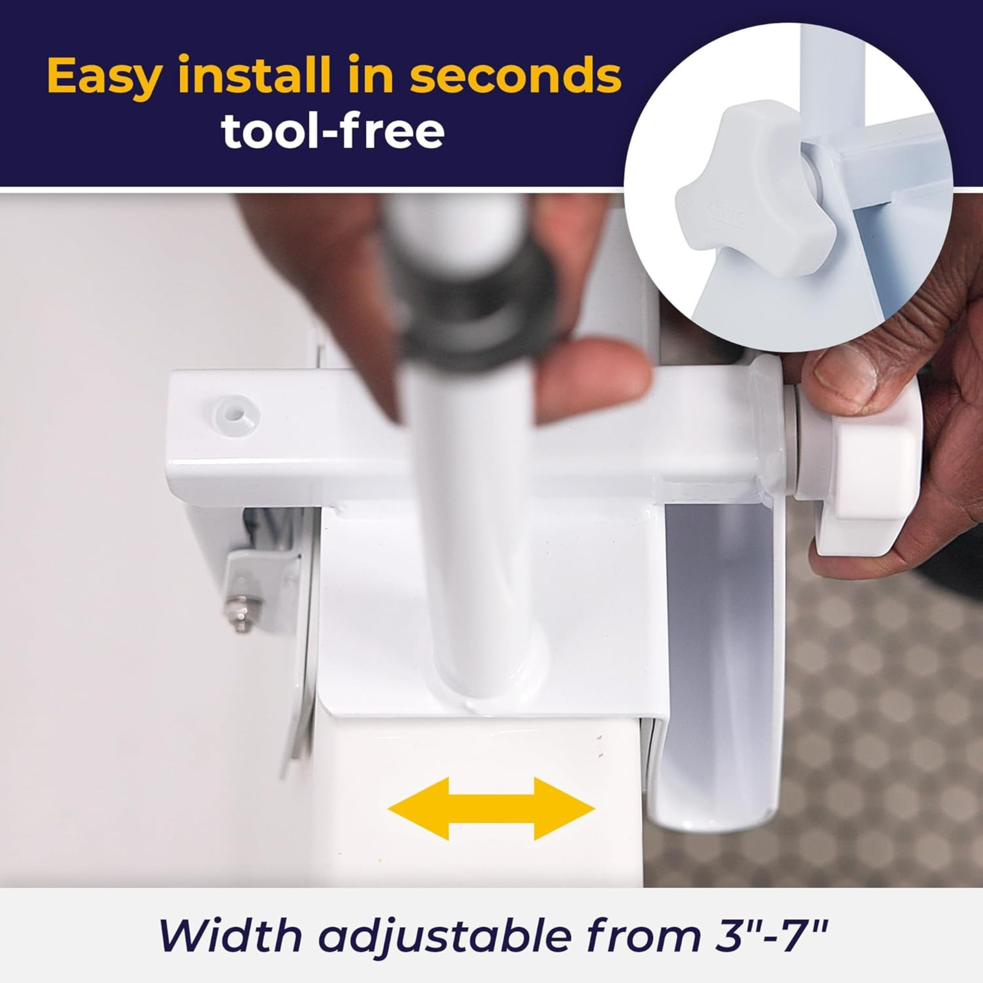 Drive Adjustable Height Clamp-On Tub Rail