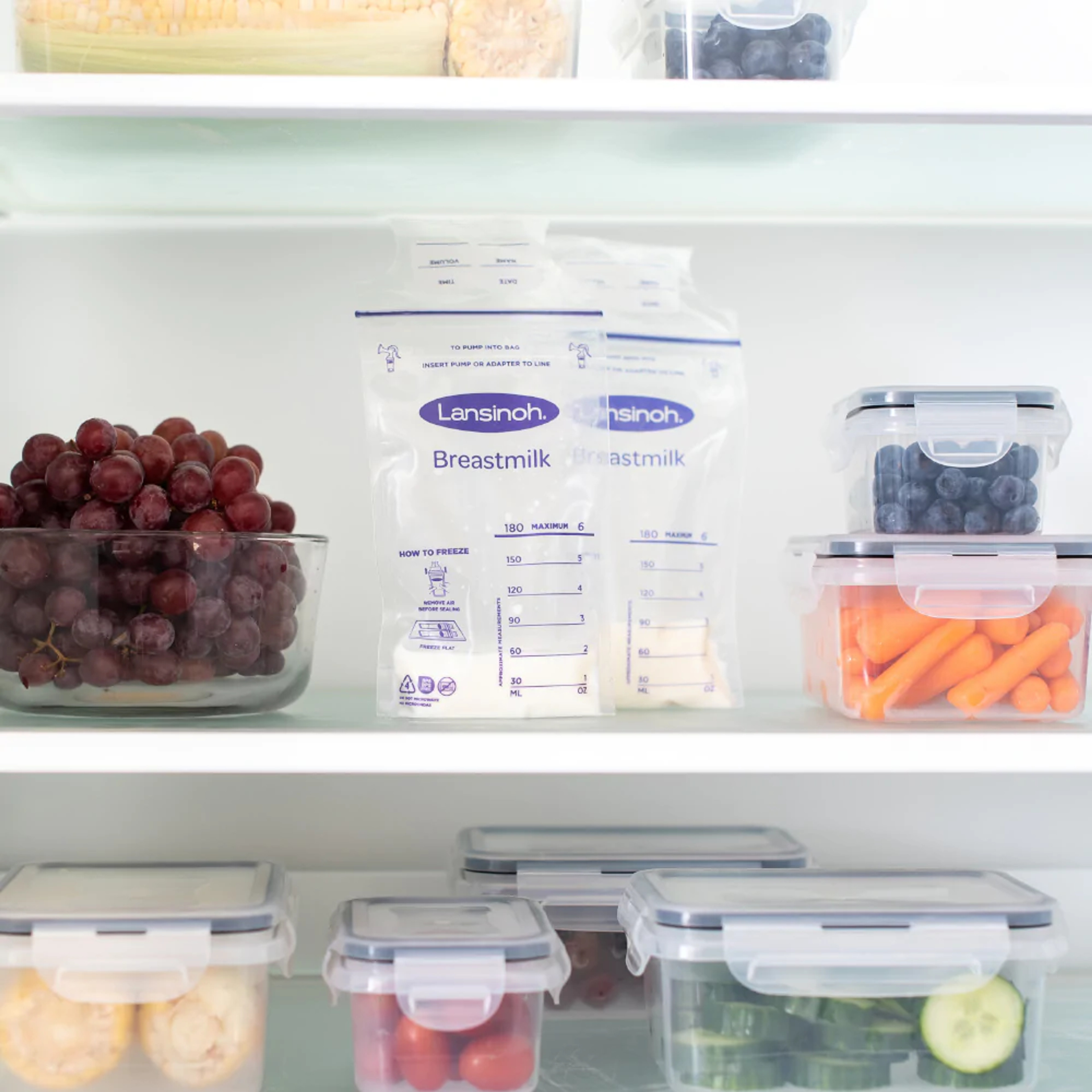 Lansinoh Breast Milk Clear Storage Bag, 6 oz.