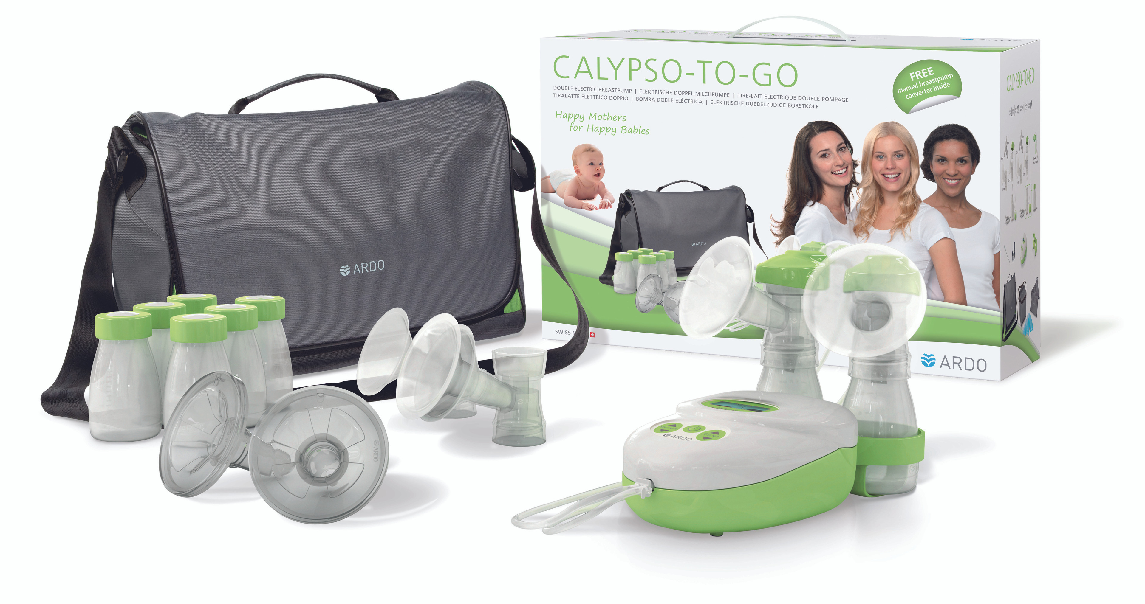 Ardo Medical Calypso-To-Go Double Electric Breast Pump, 6300243, 1 Set