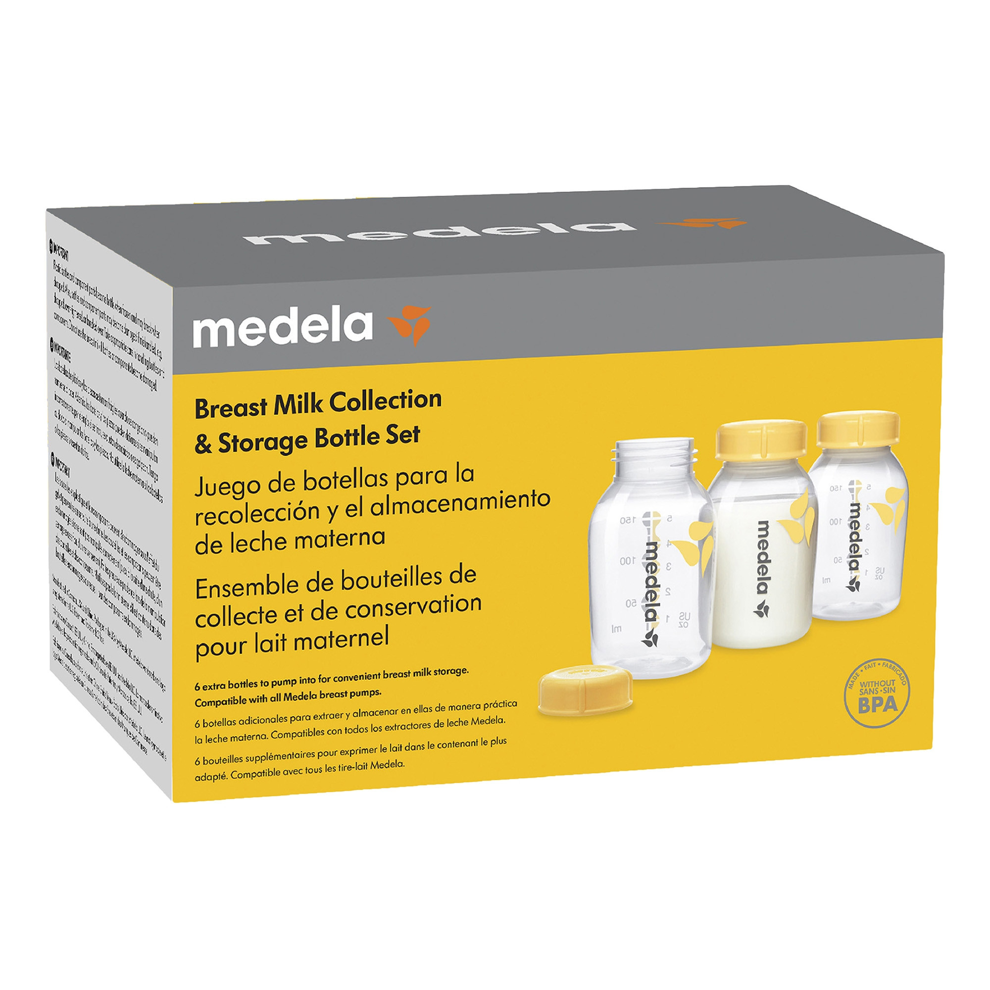 Medela Breast Milk Bottles without Nipples, 5 oz