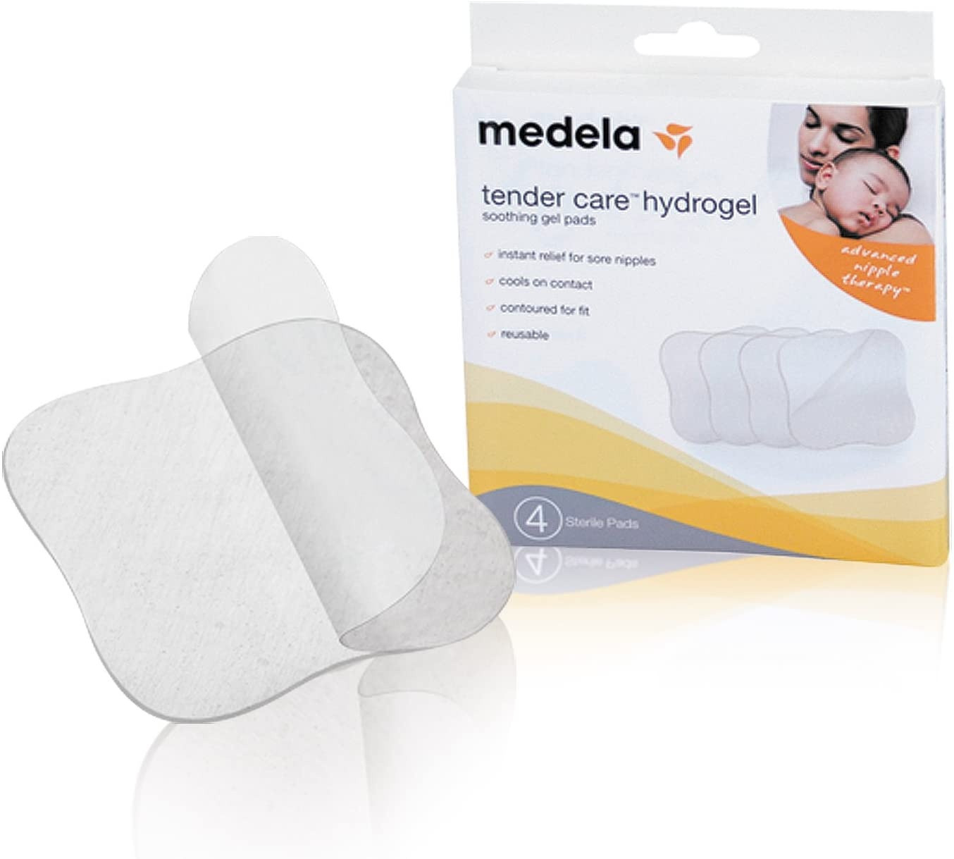 Medela Tender Care Hydrogel Pads, 87123NA, Box of 4