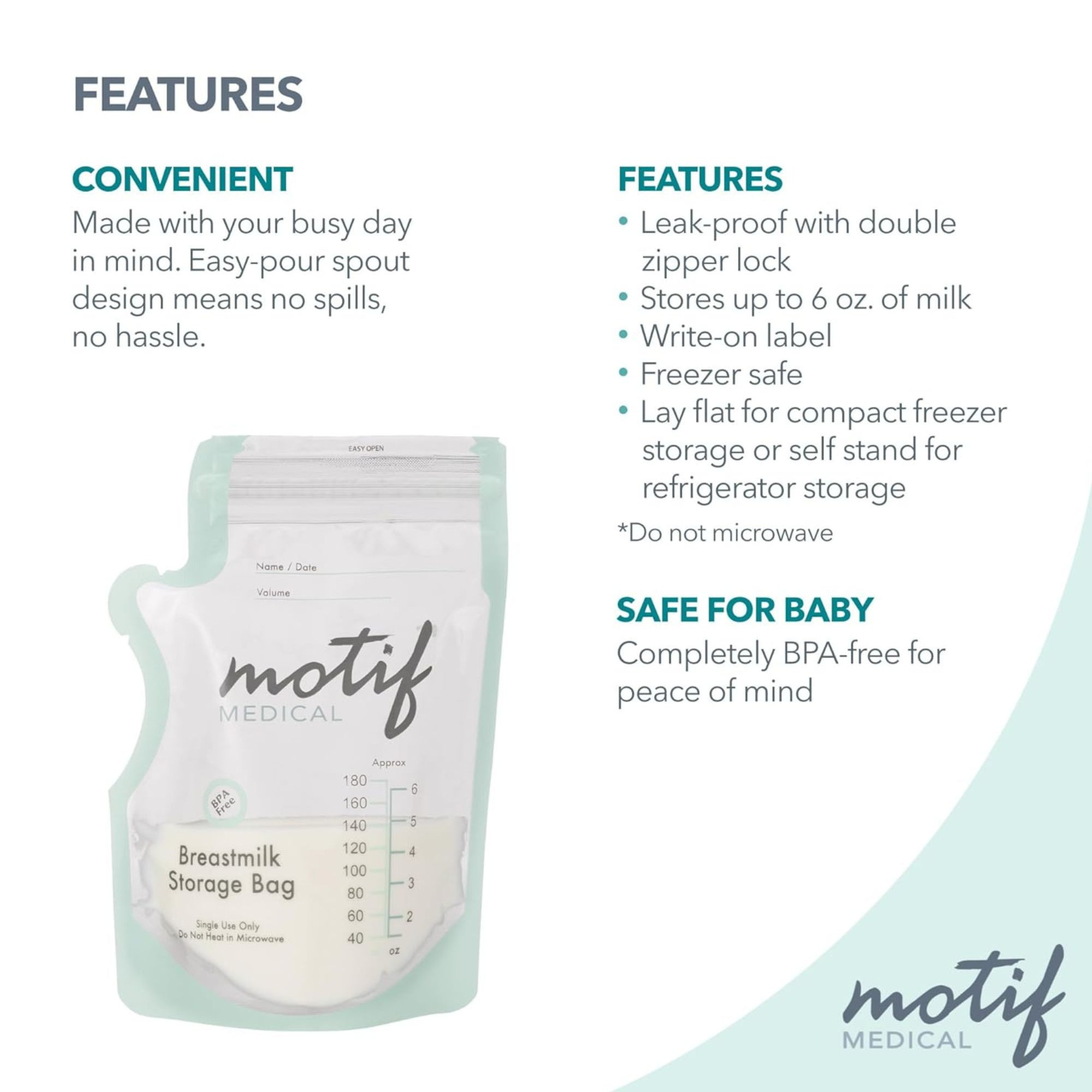 Motif Medical Breast Milk Storage Bags